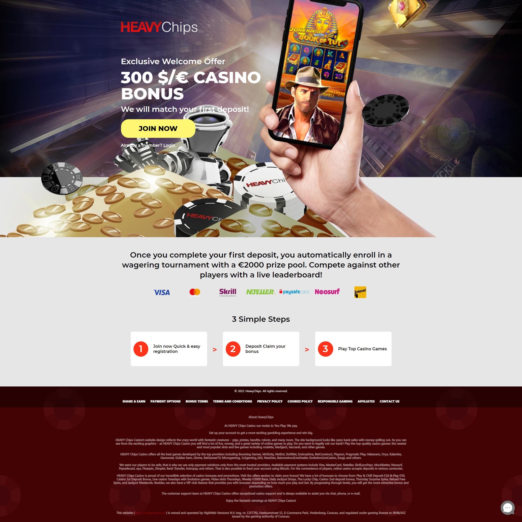 Heavy Chips Casino review by Best Netent Casino