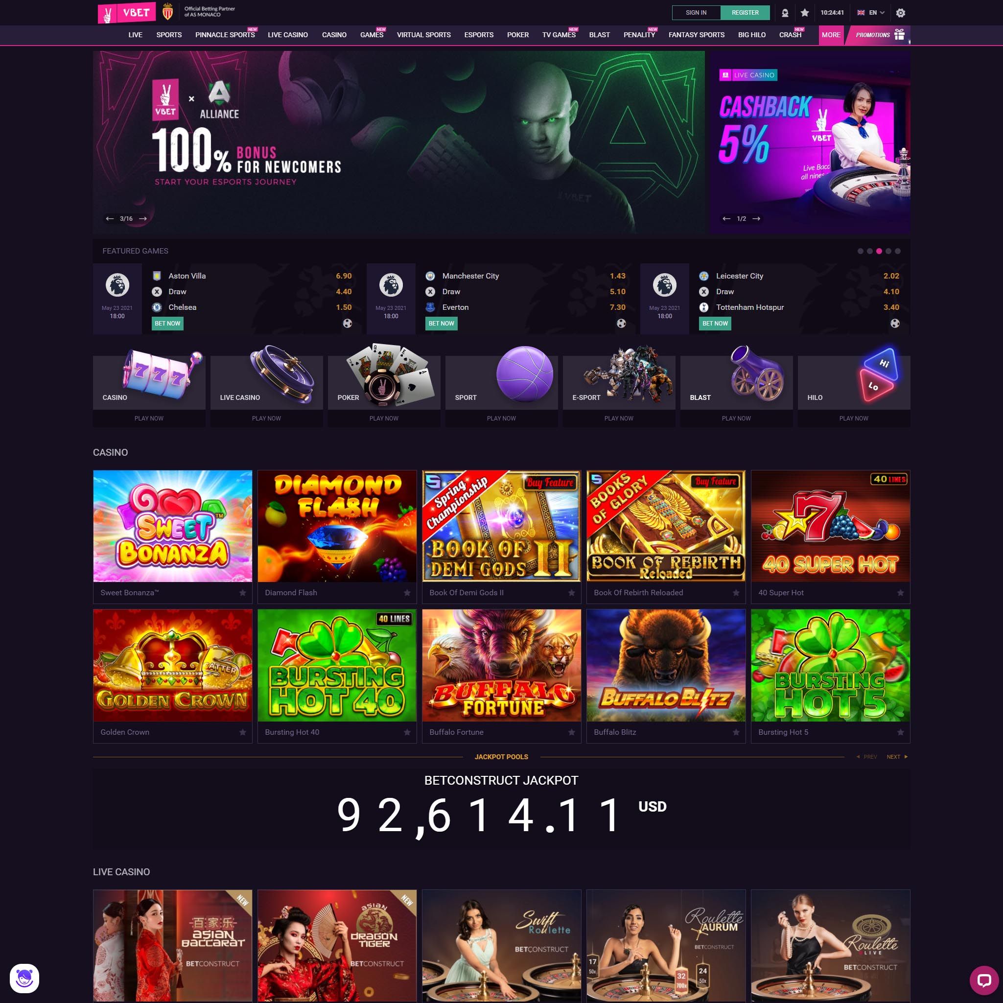 VBet Casino review by Best Netent Casino