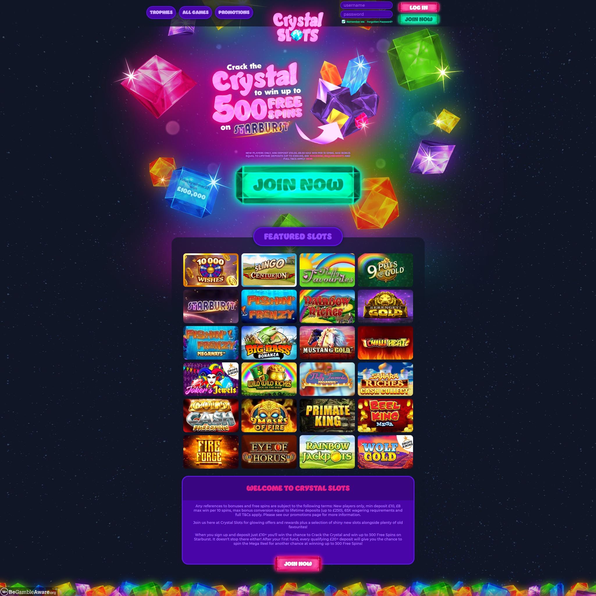 Crystal Slots Casino review by Best Netent Casino