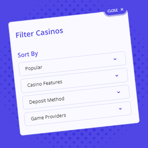 Filtering tools help to omit Gamesys casino sites that aren't interesting to you