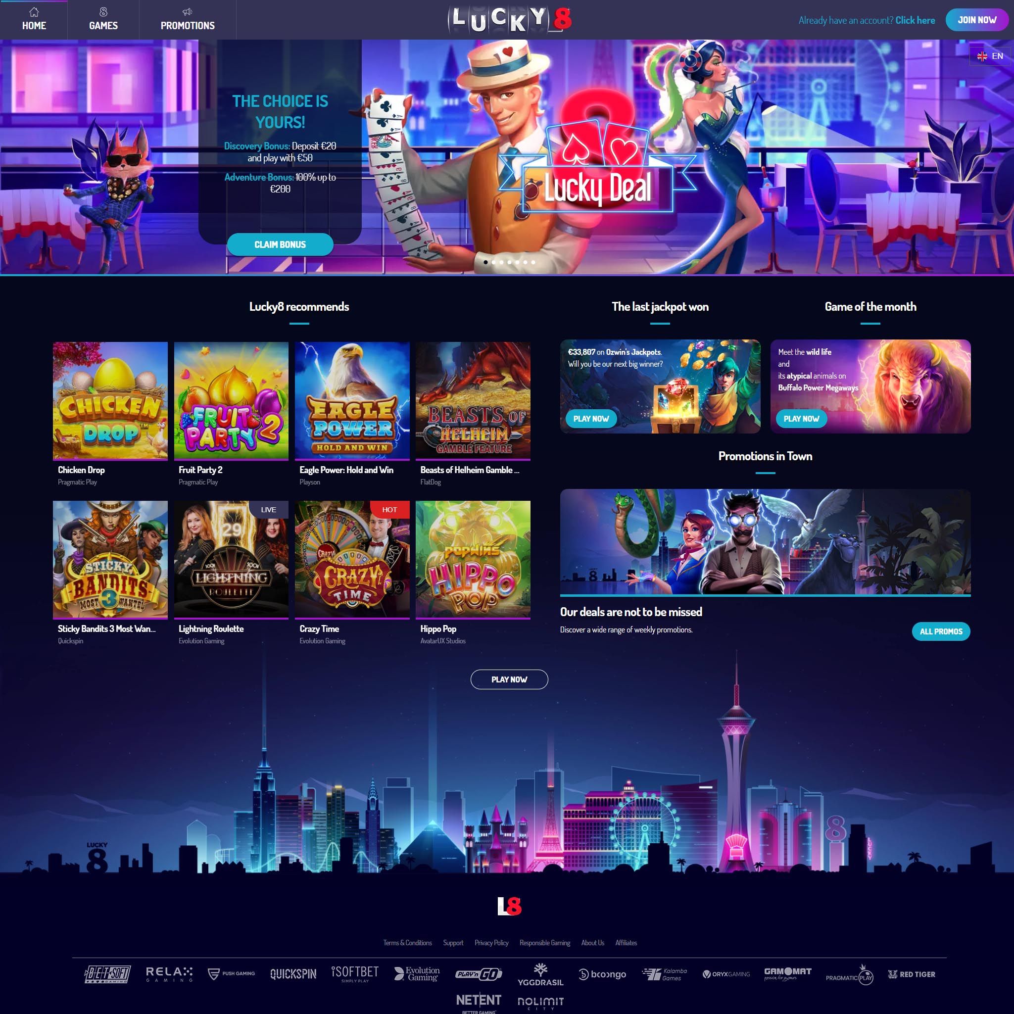Lucky8 Casino review by Best Netent Casino