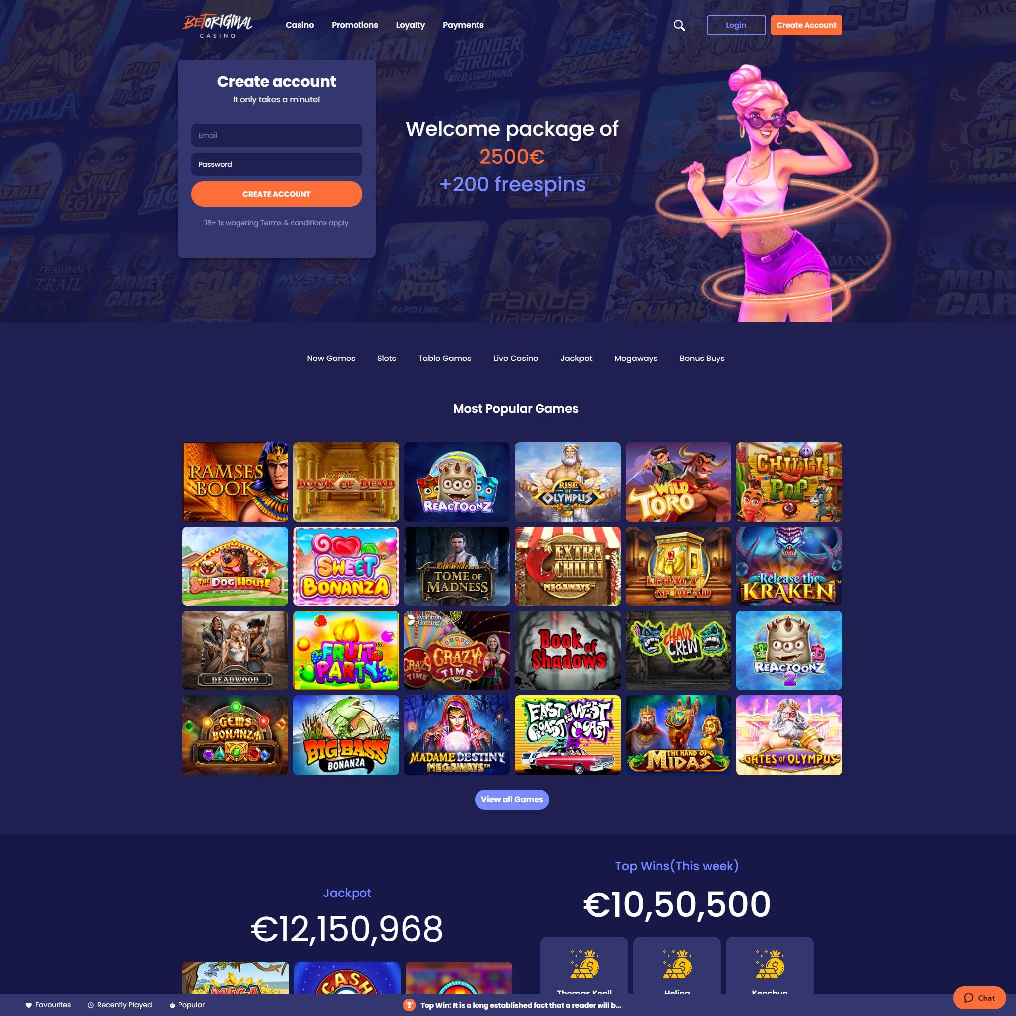 BetOriginal Casino review by Best Netent Casino