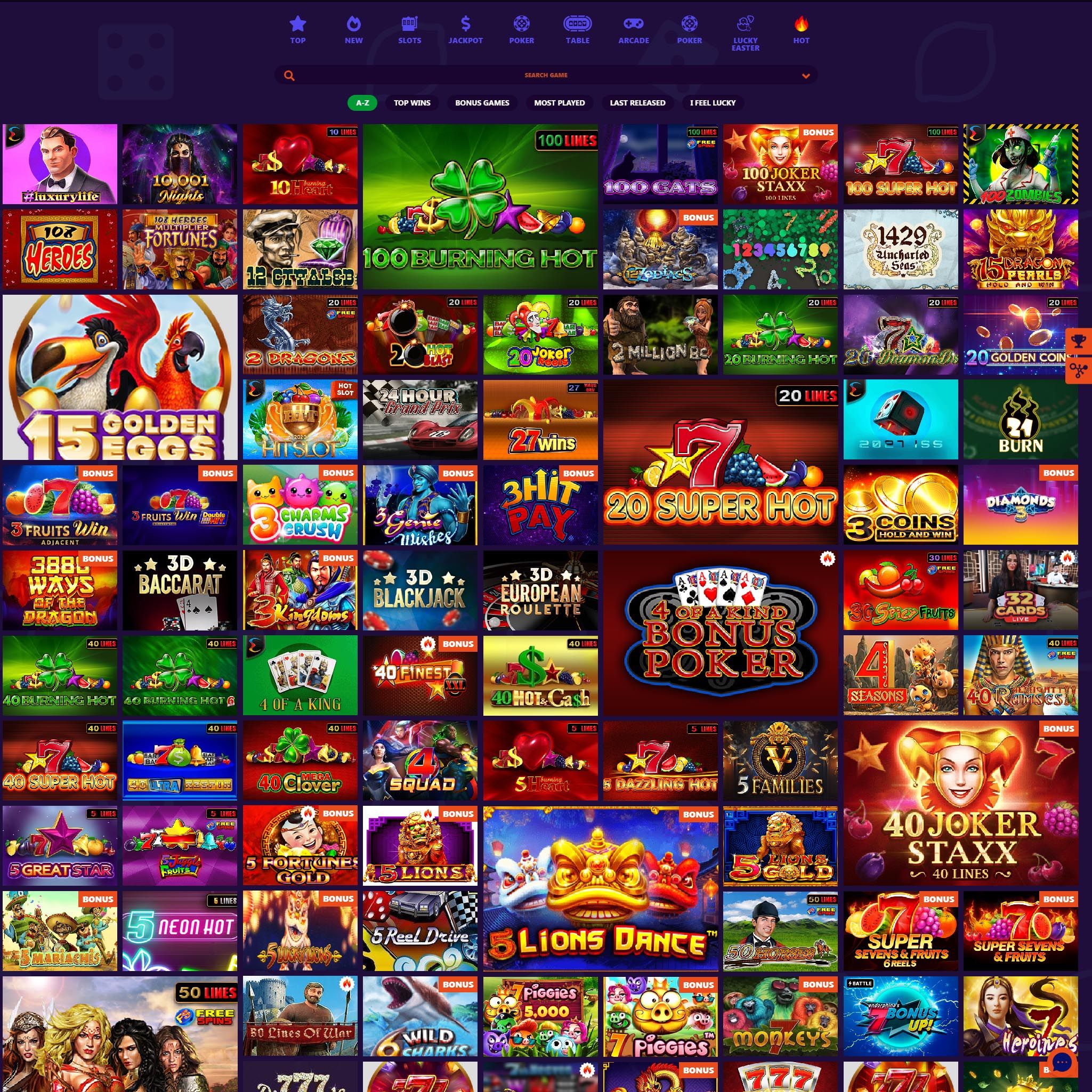 Casinoisy full games catalogue