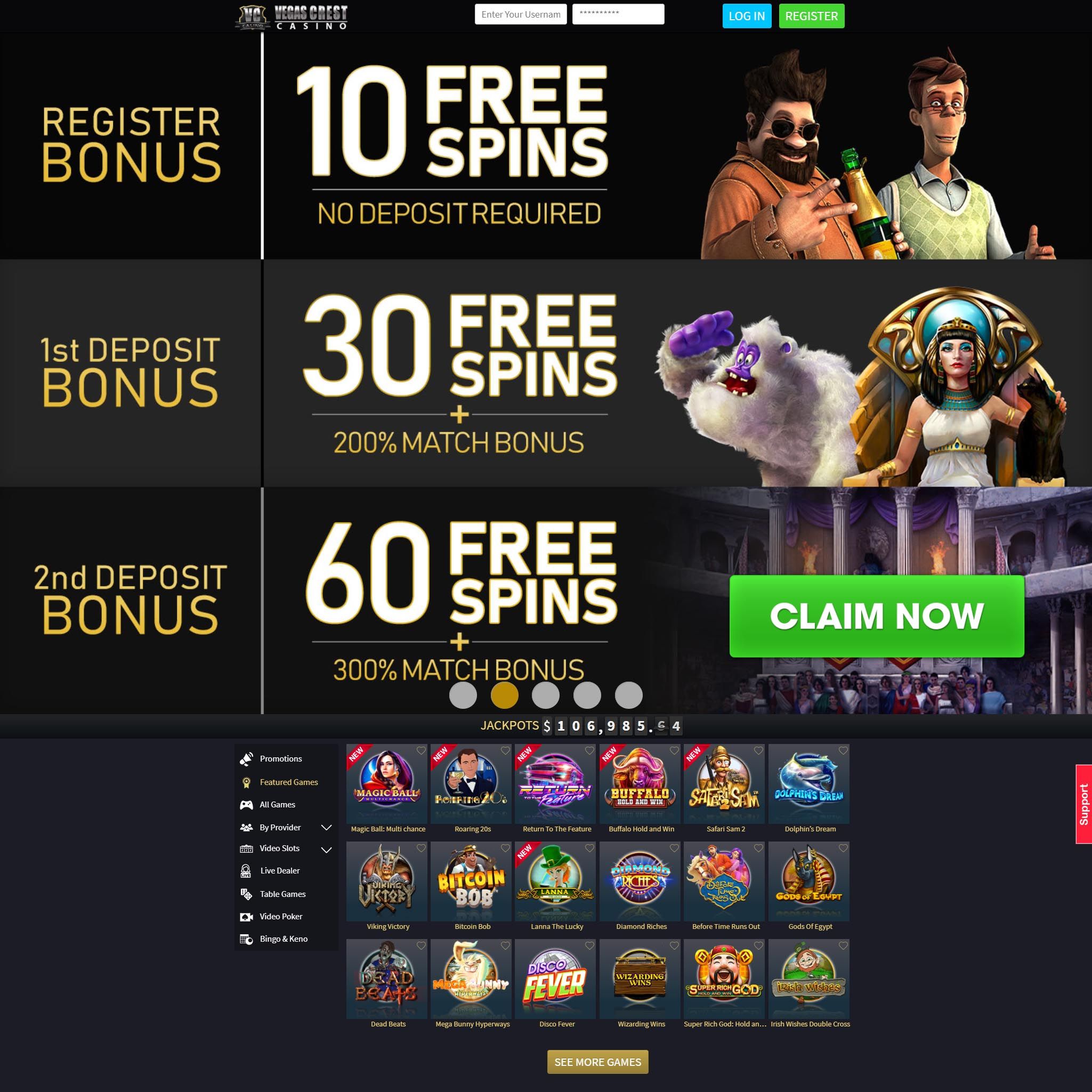 Vegas Crest Casino review by Best Netent Casino