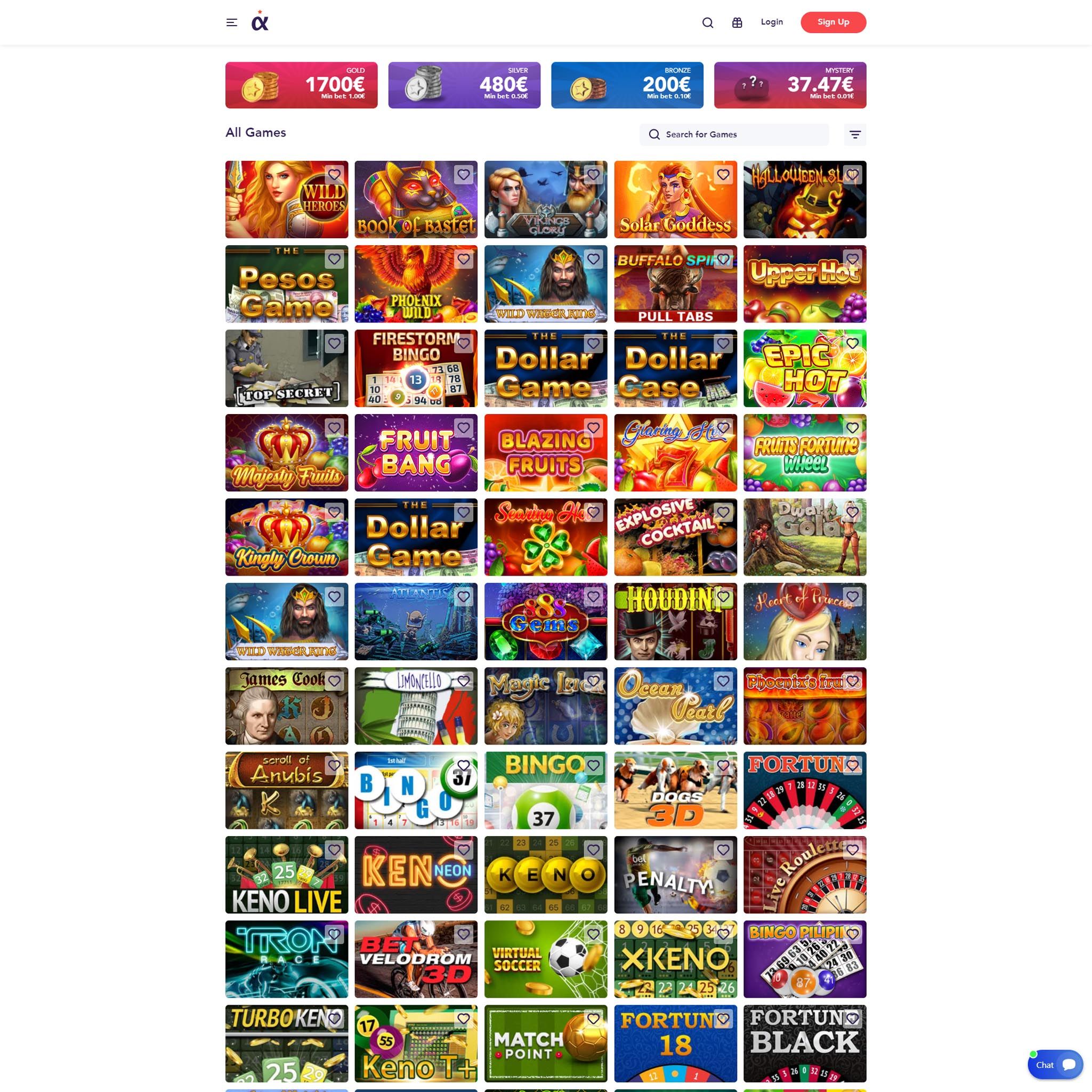 Casino-Alpha full games catalogue