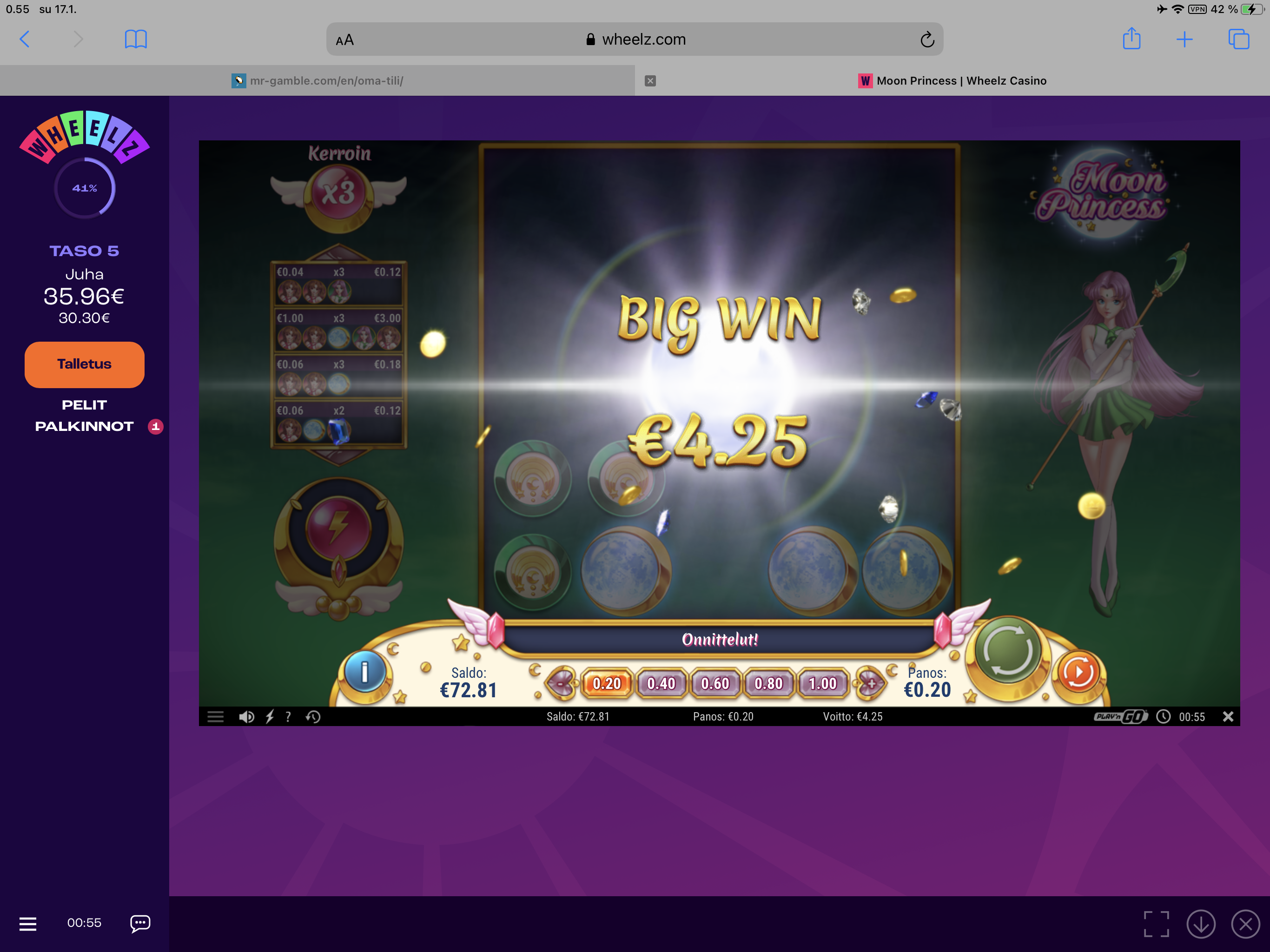 Wheelz Casino undefined player big win