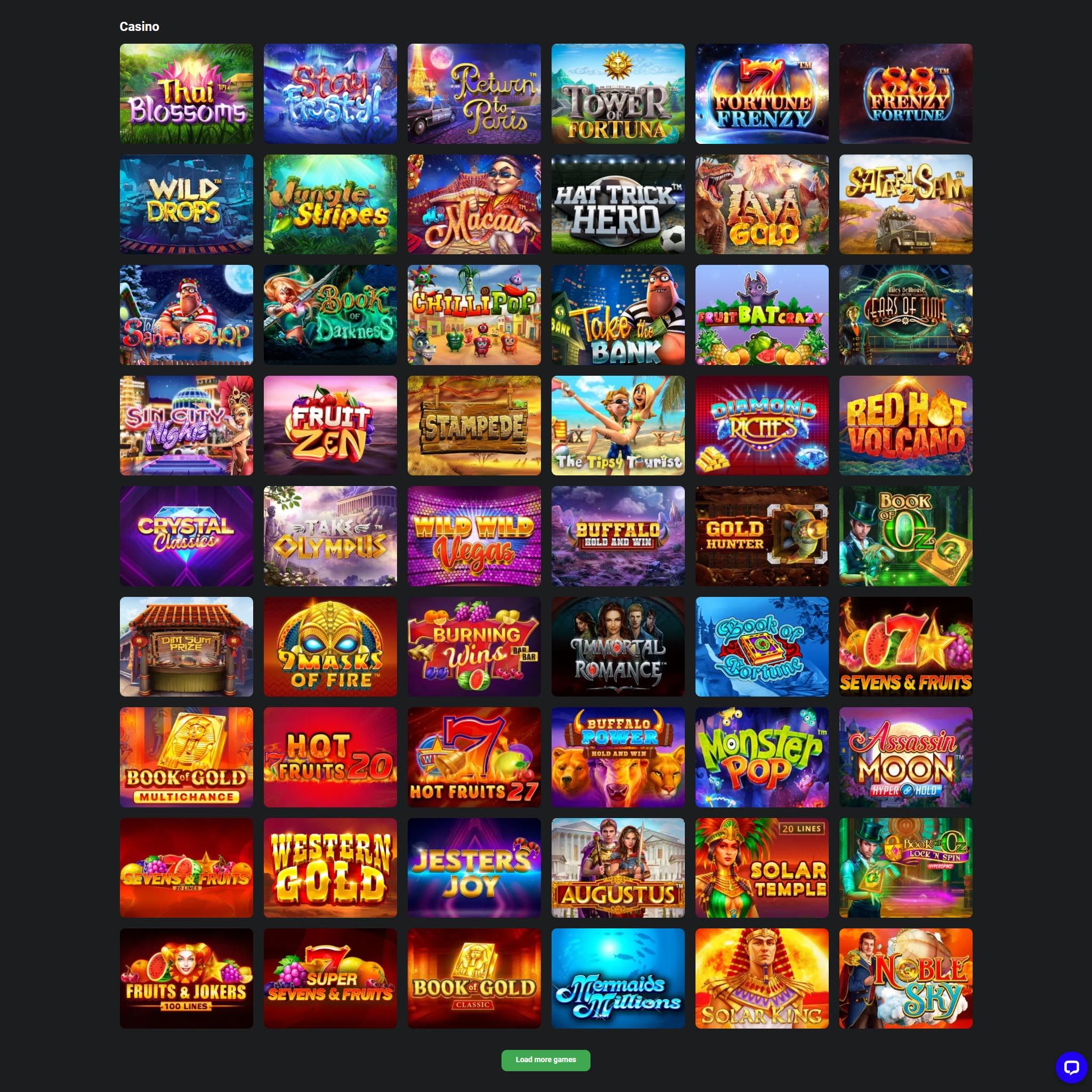 Mima.games full games catalogue