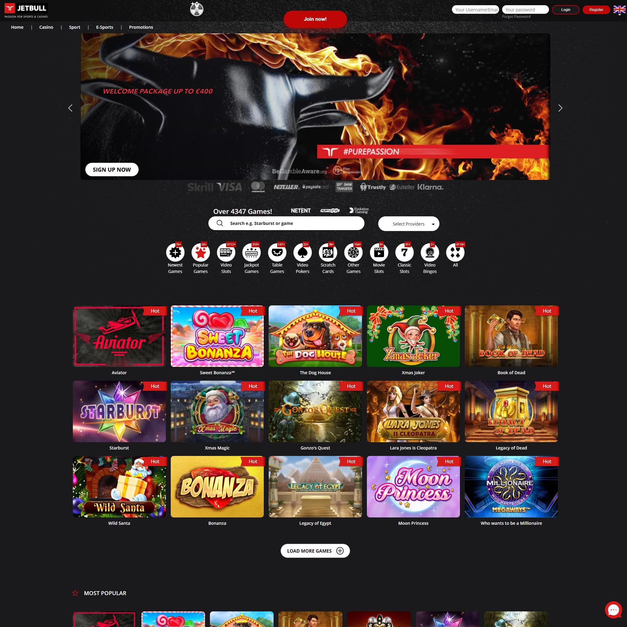 Jetbull Casino review by Best Netent Casino