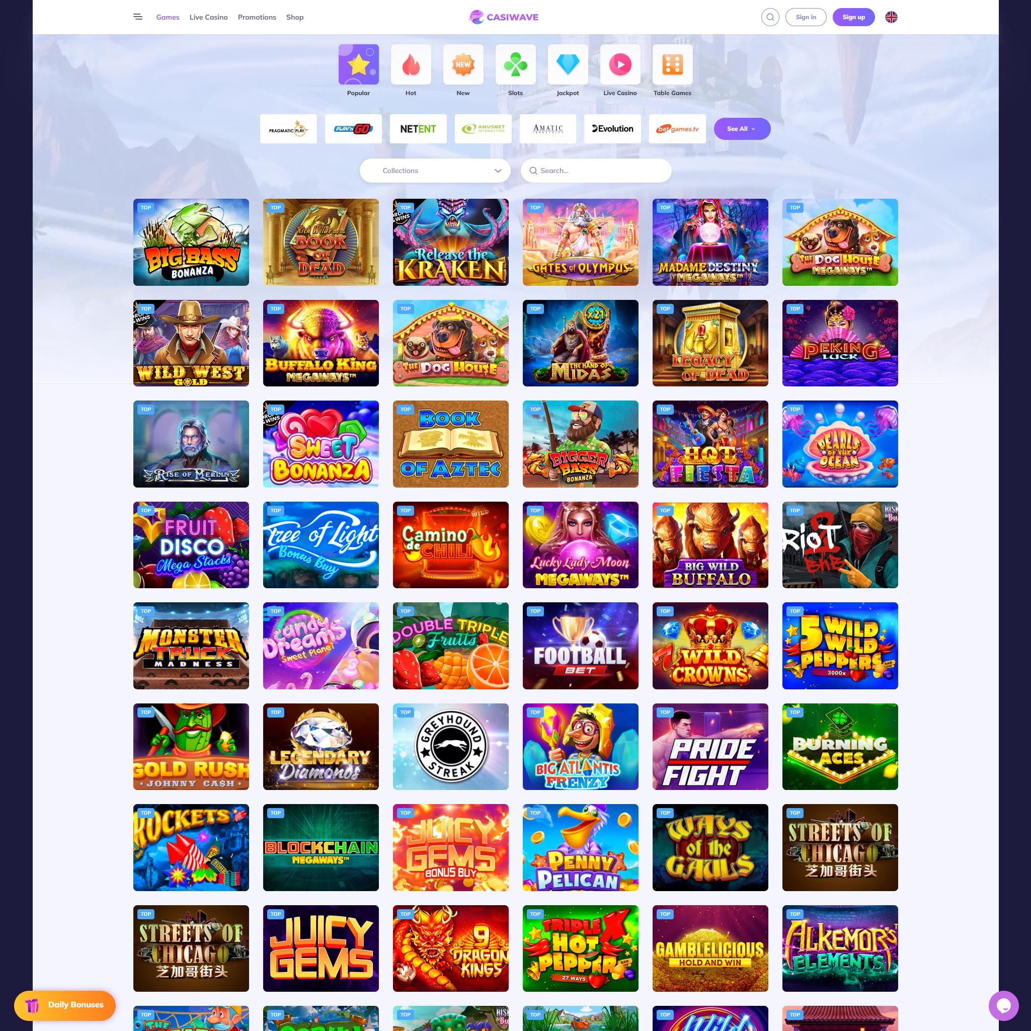 Casiwave full games catalogue