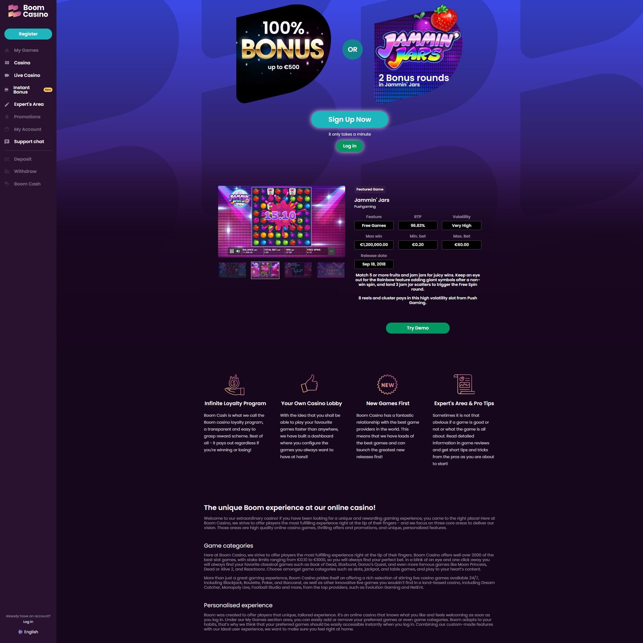 Boom Casino review by Best Netent Casino