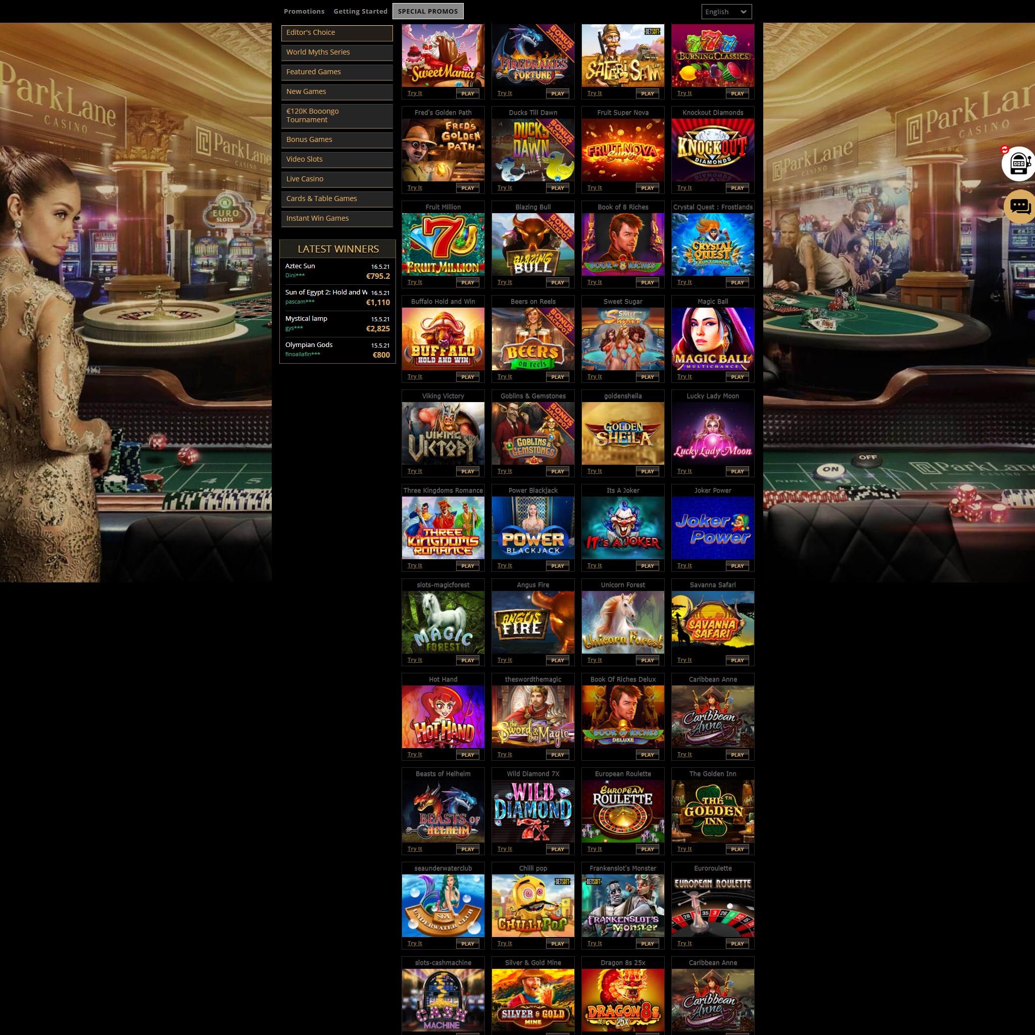 ParkLane full games catalogue