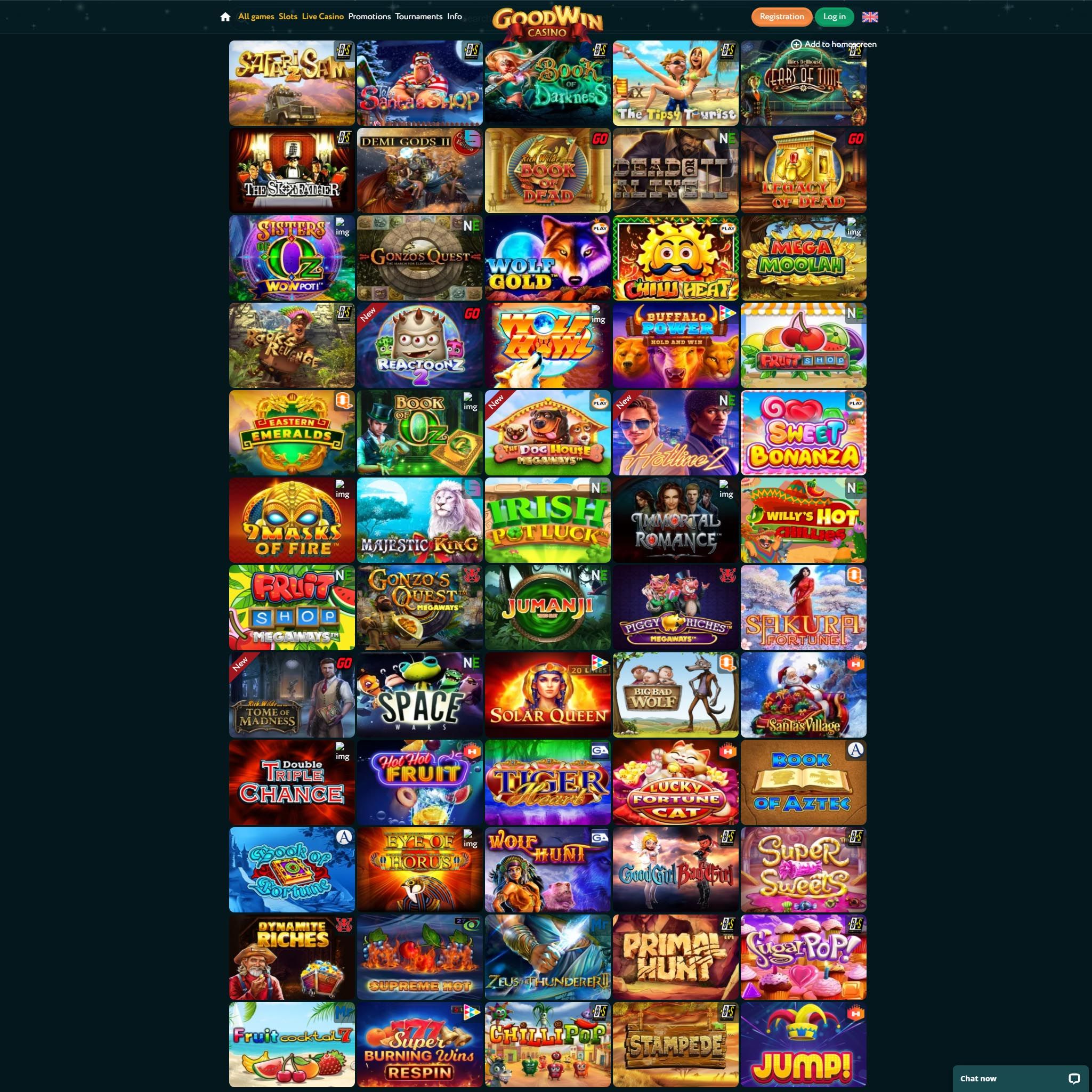 Goodwin Casino full games catalogue