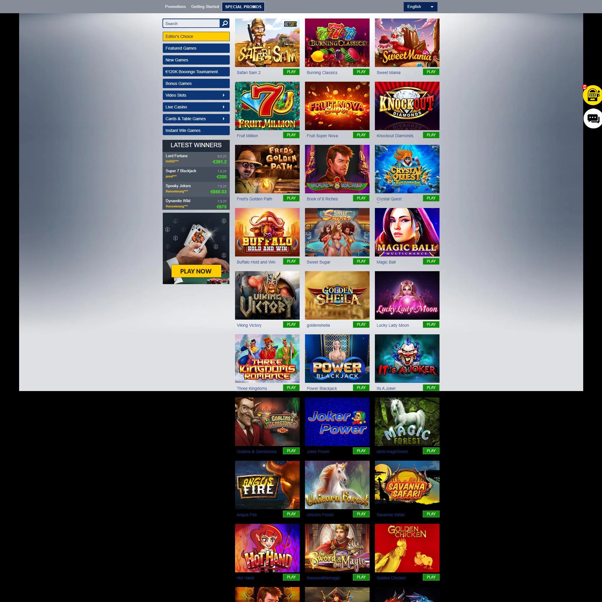 Casino1Club full games catalogue