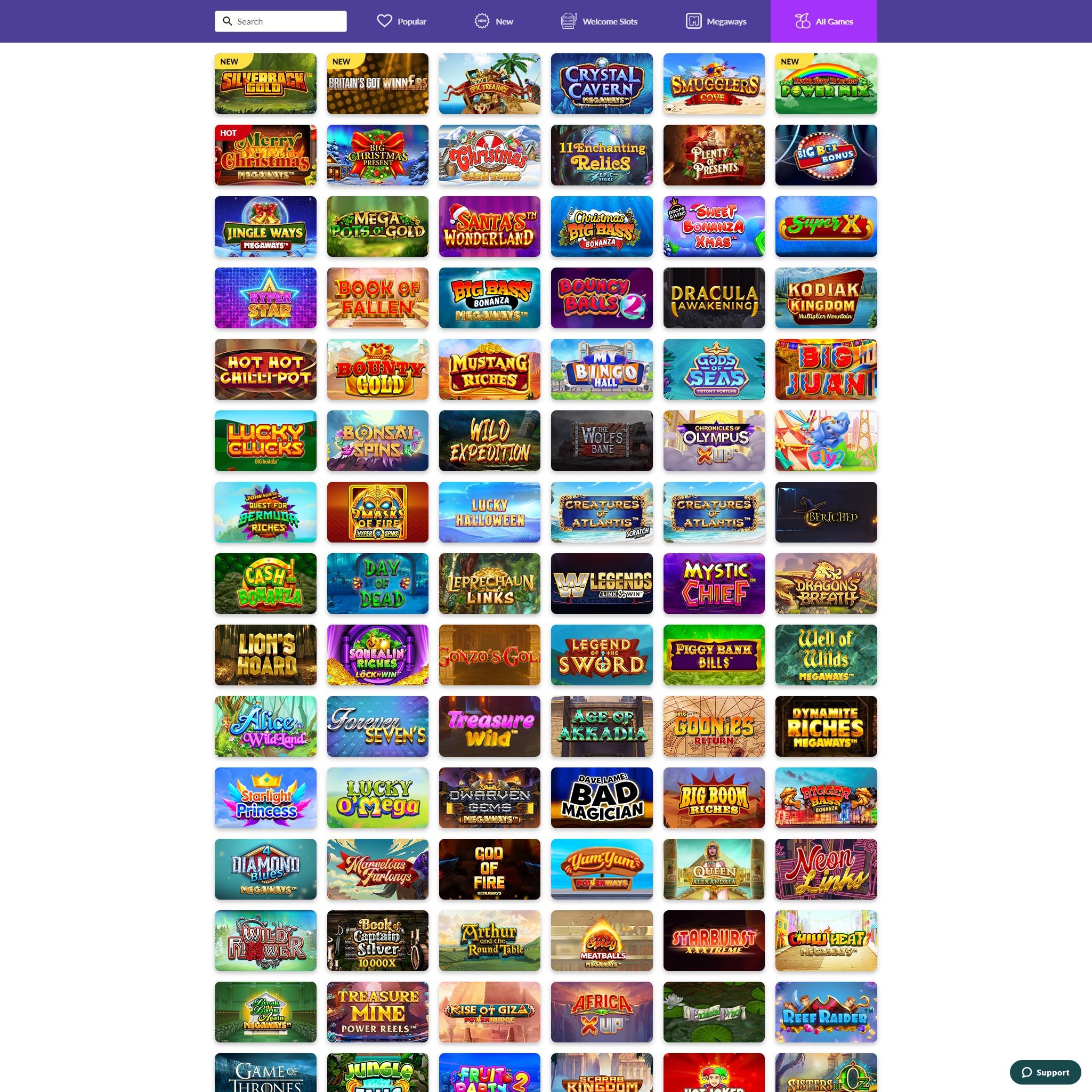 Flume Casino full games catalogue