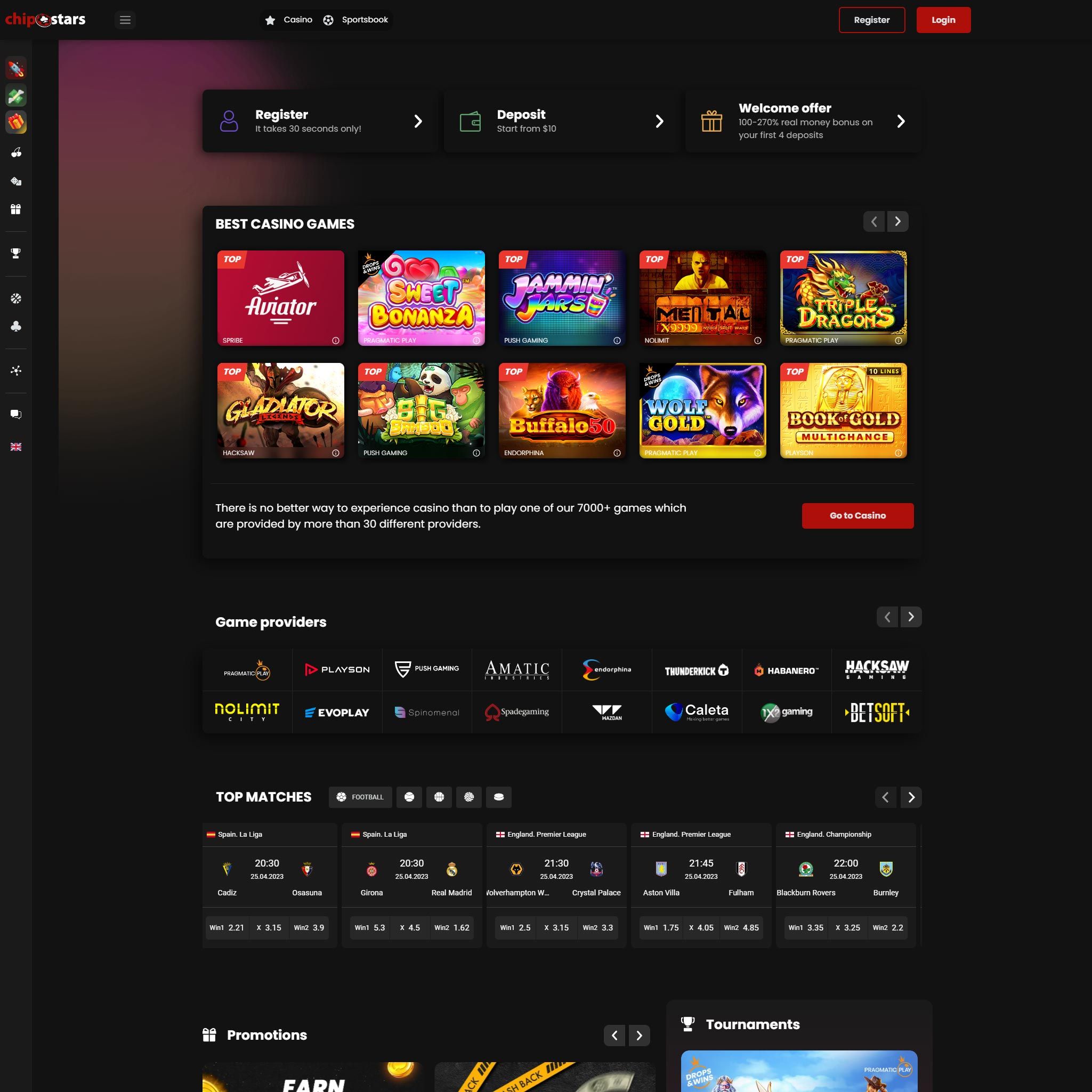 Chipstars Casino review by Best Netent Casino