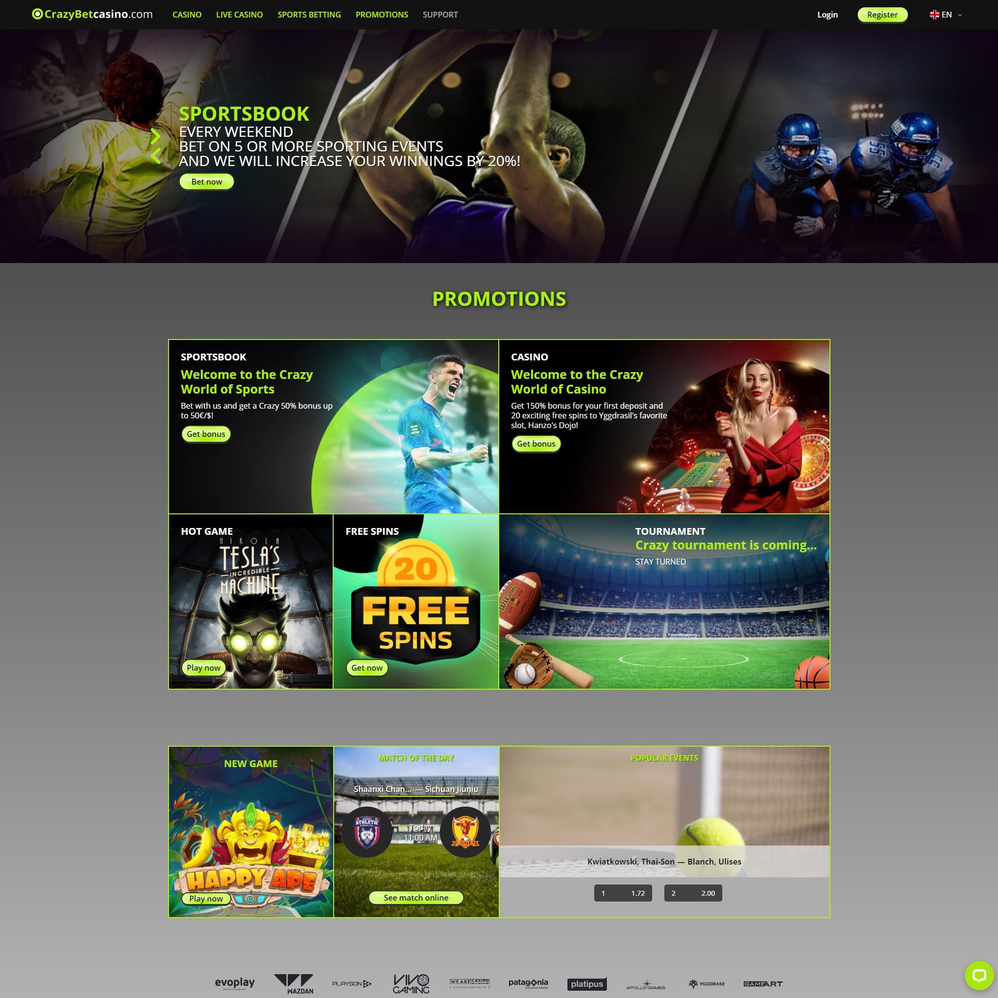 CrazyBet Casino review by Best Netent Casino