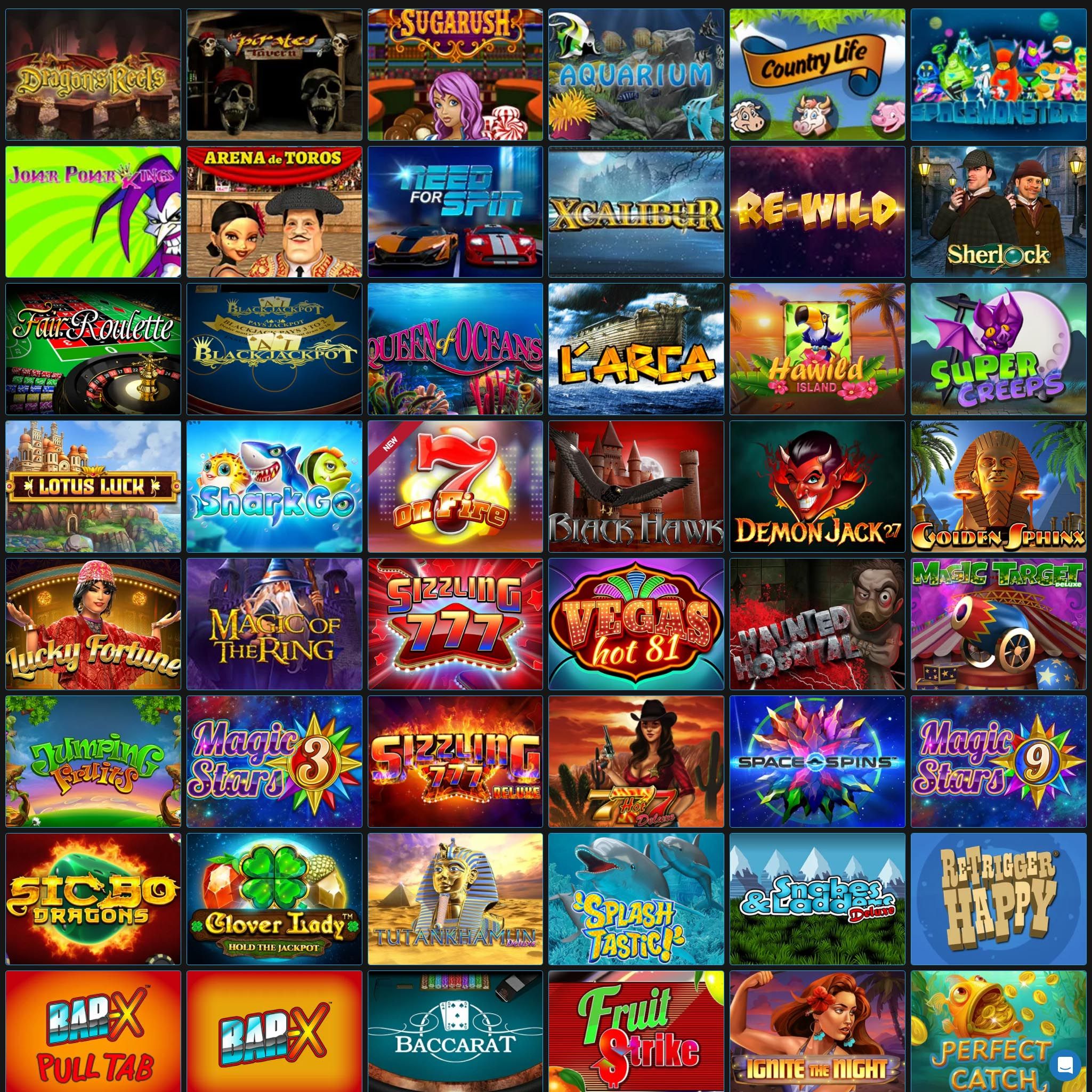 Casinointer full games catalogue