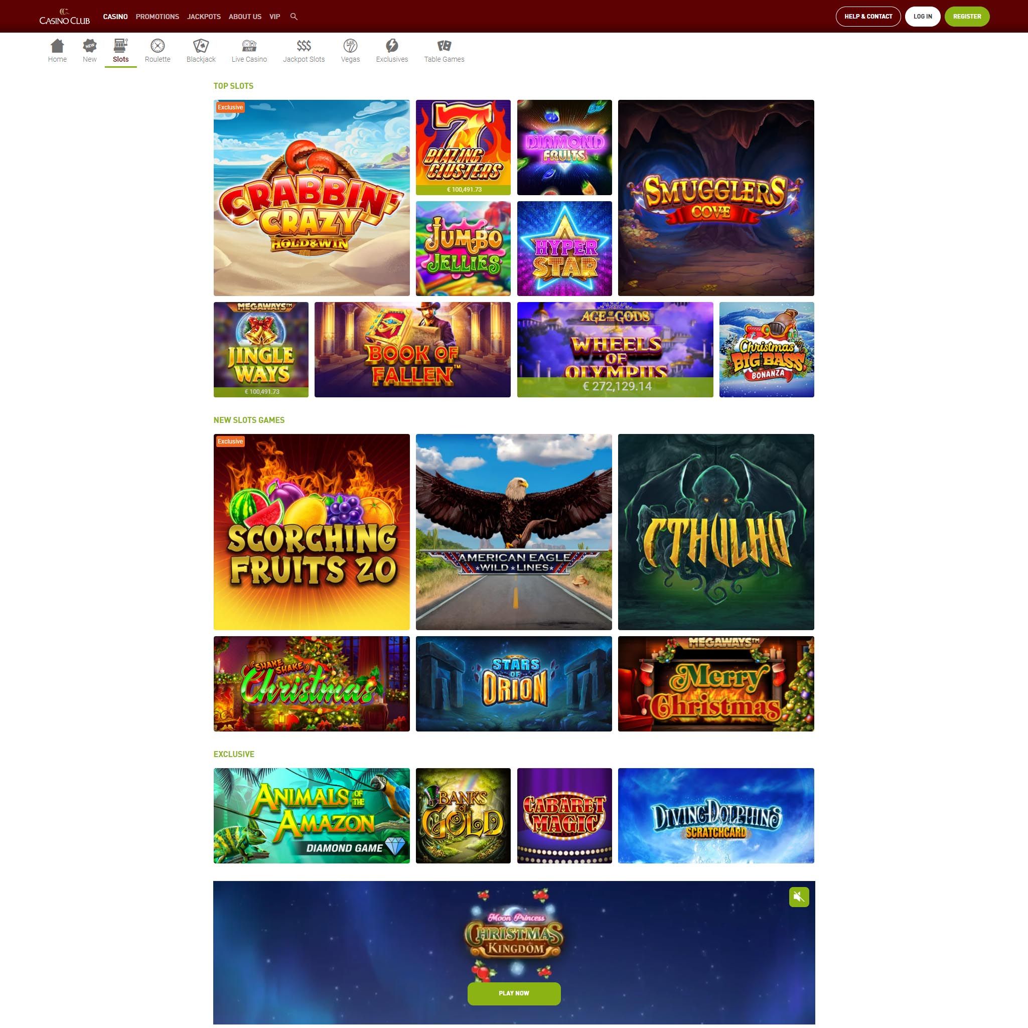 CasinoClub full games catalogue
