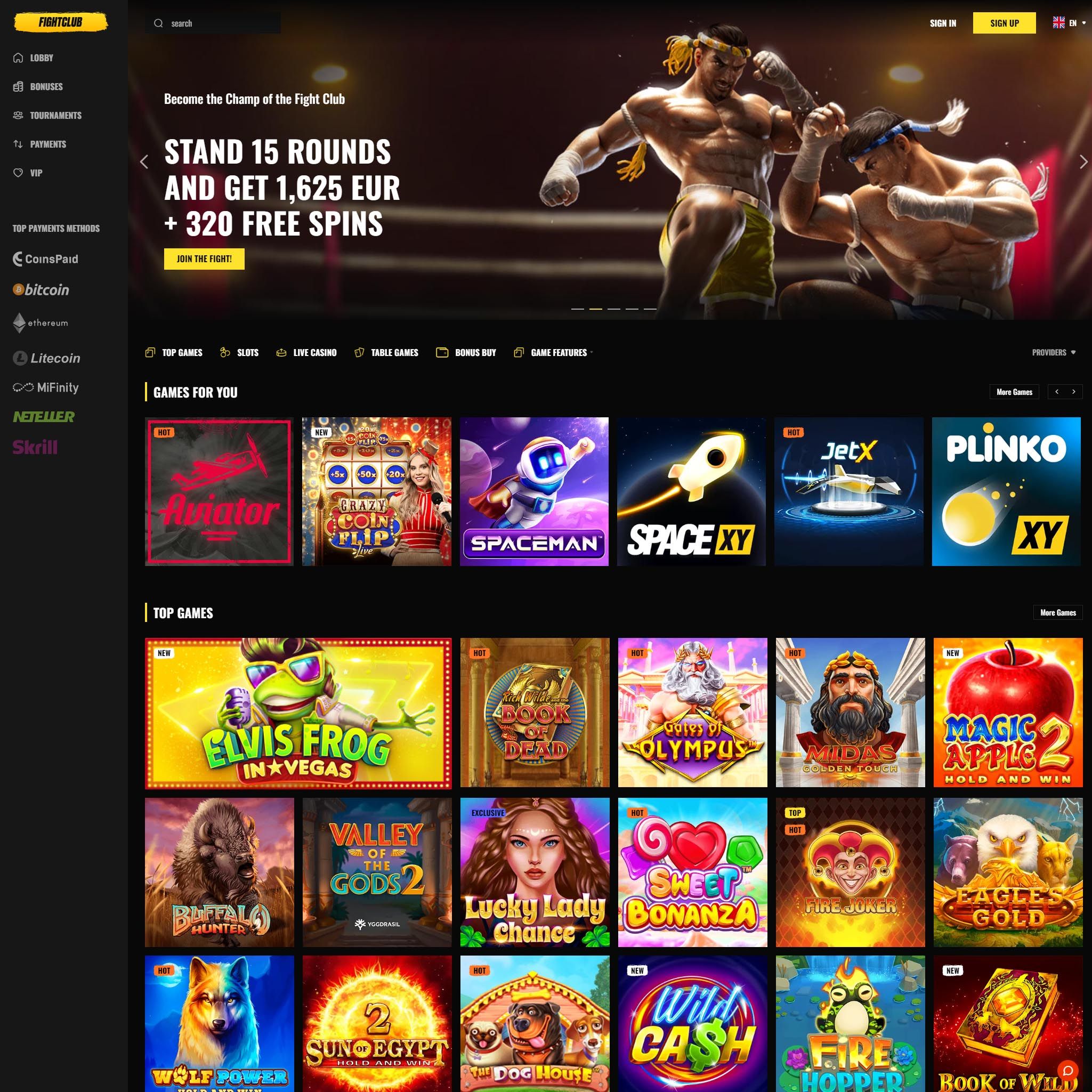 FightClub Casino review by Best Netent Casino