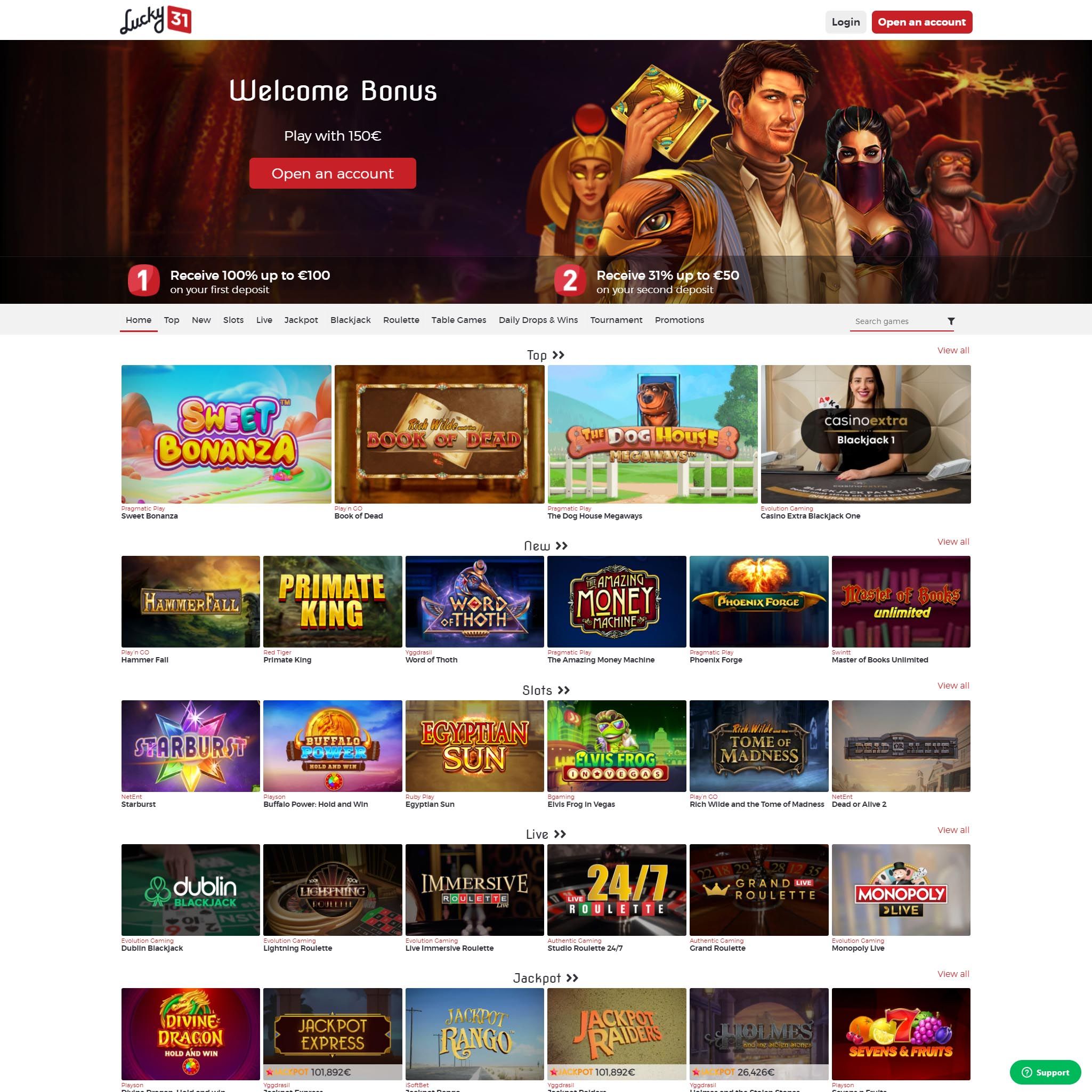 Lucky31 review by Best Netent Casino