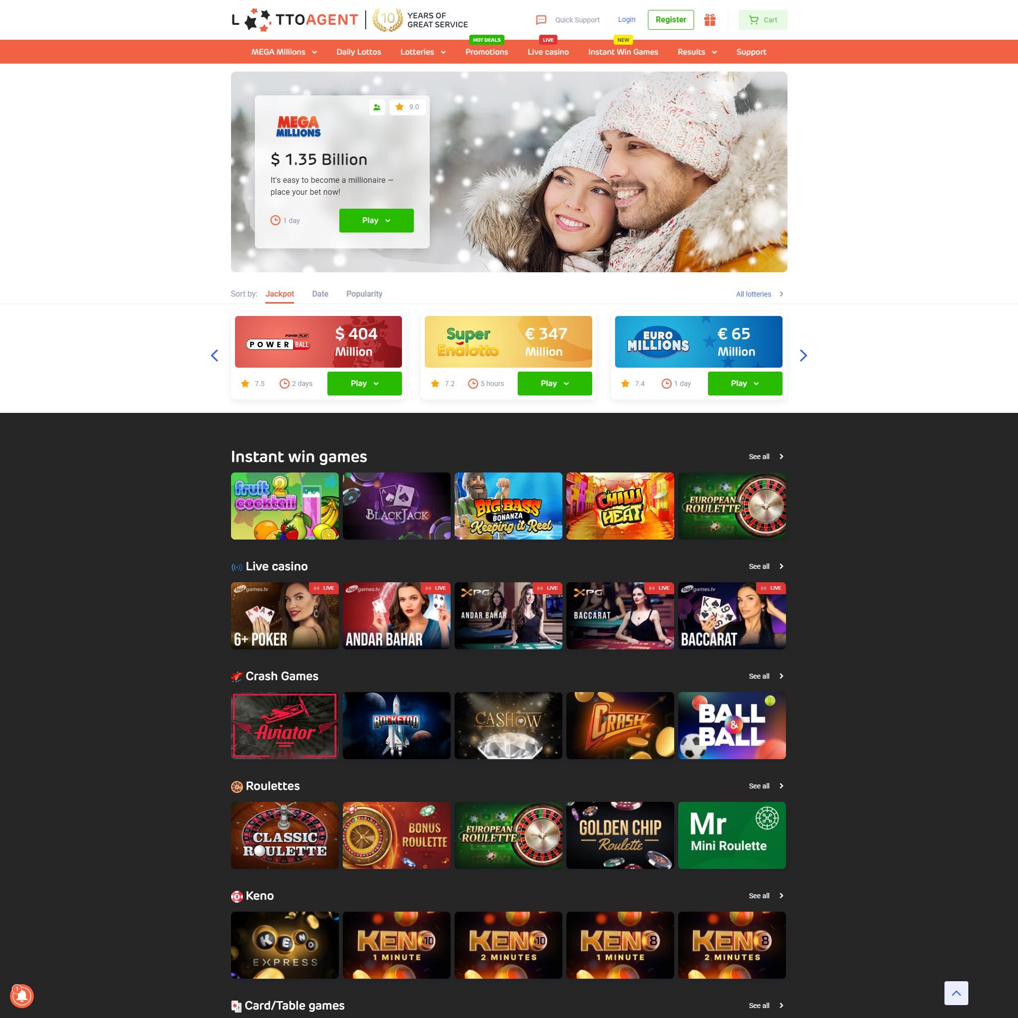Lotto Agent Casino review by Best Netent Casino
