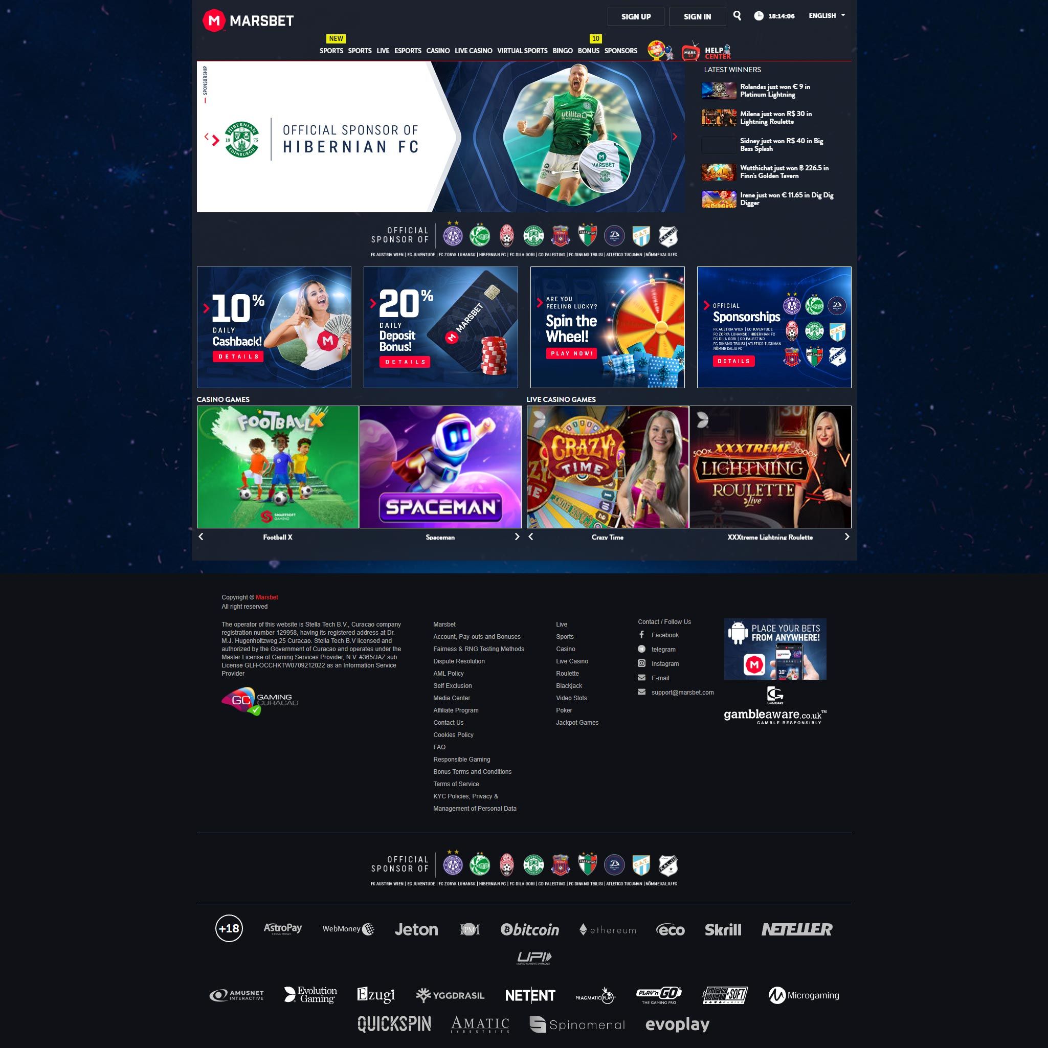 Marsbet Casino review by Best Netent Casino
