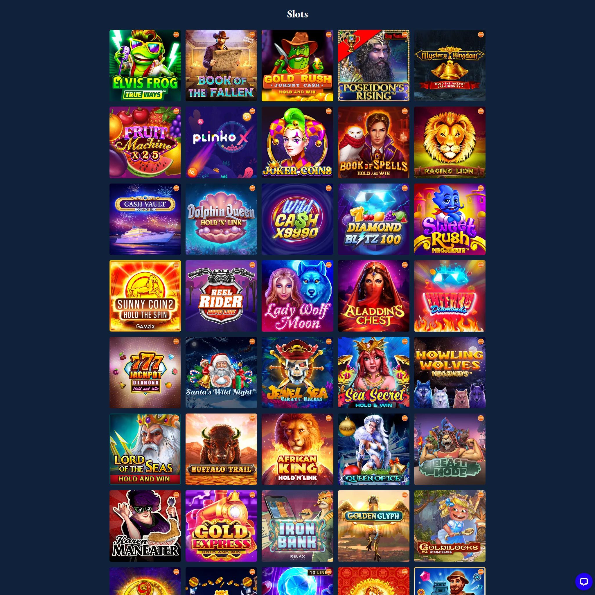 Axe Casino full games catalogue