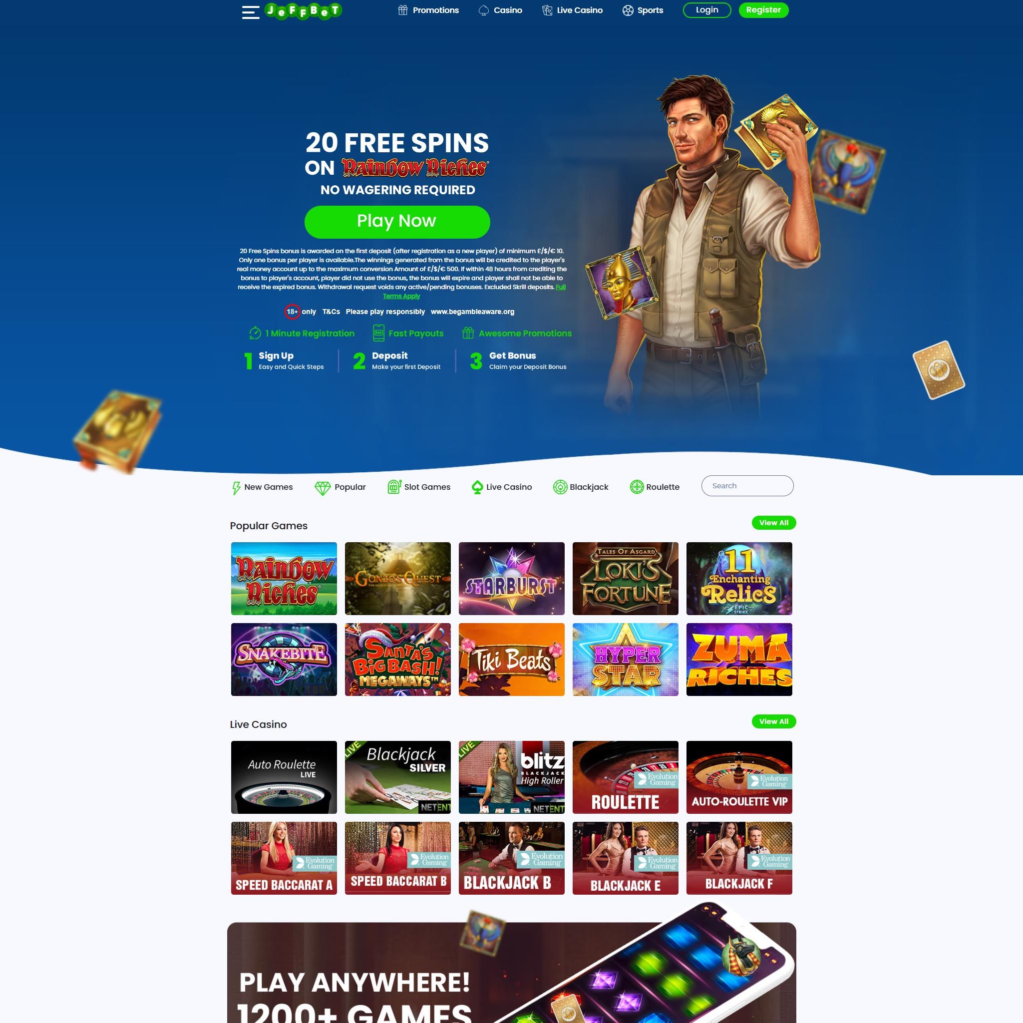 Jeffbet full games catalogue