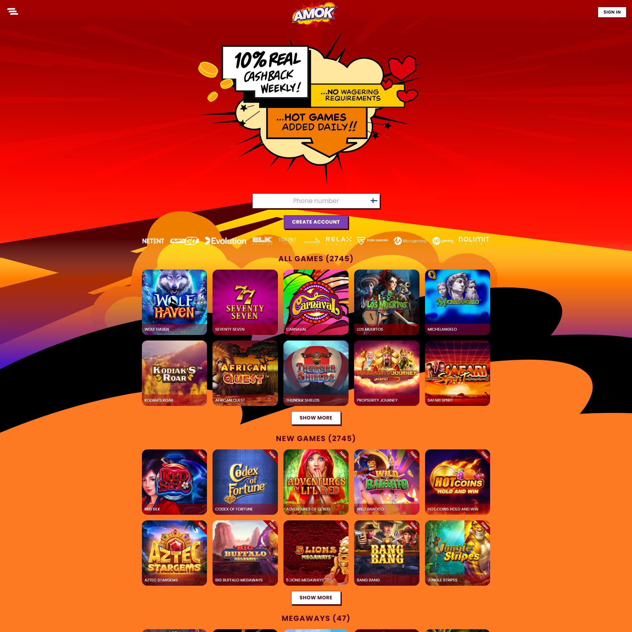 Amok Casino review by Best Netent Casino