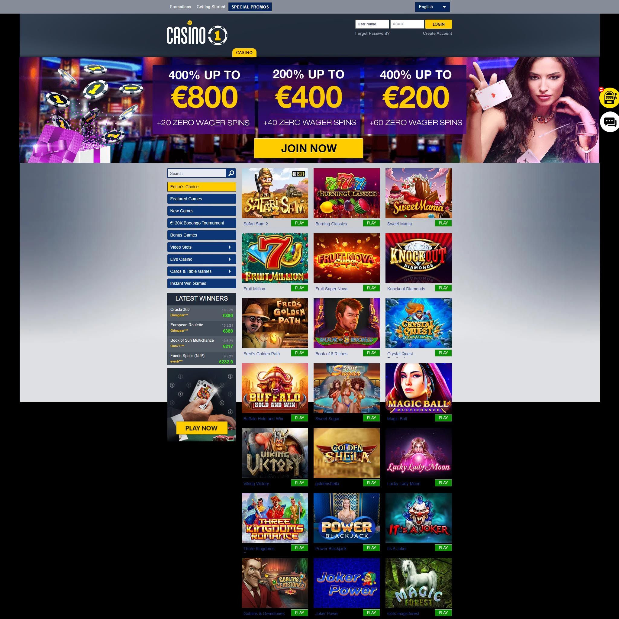 Casino1Club review by Best Netent Casino