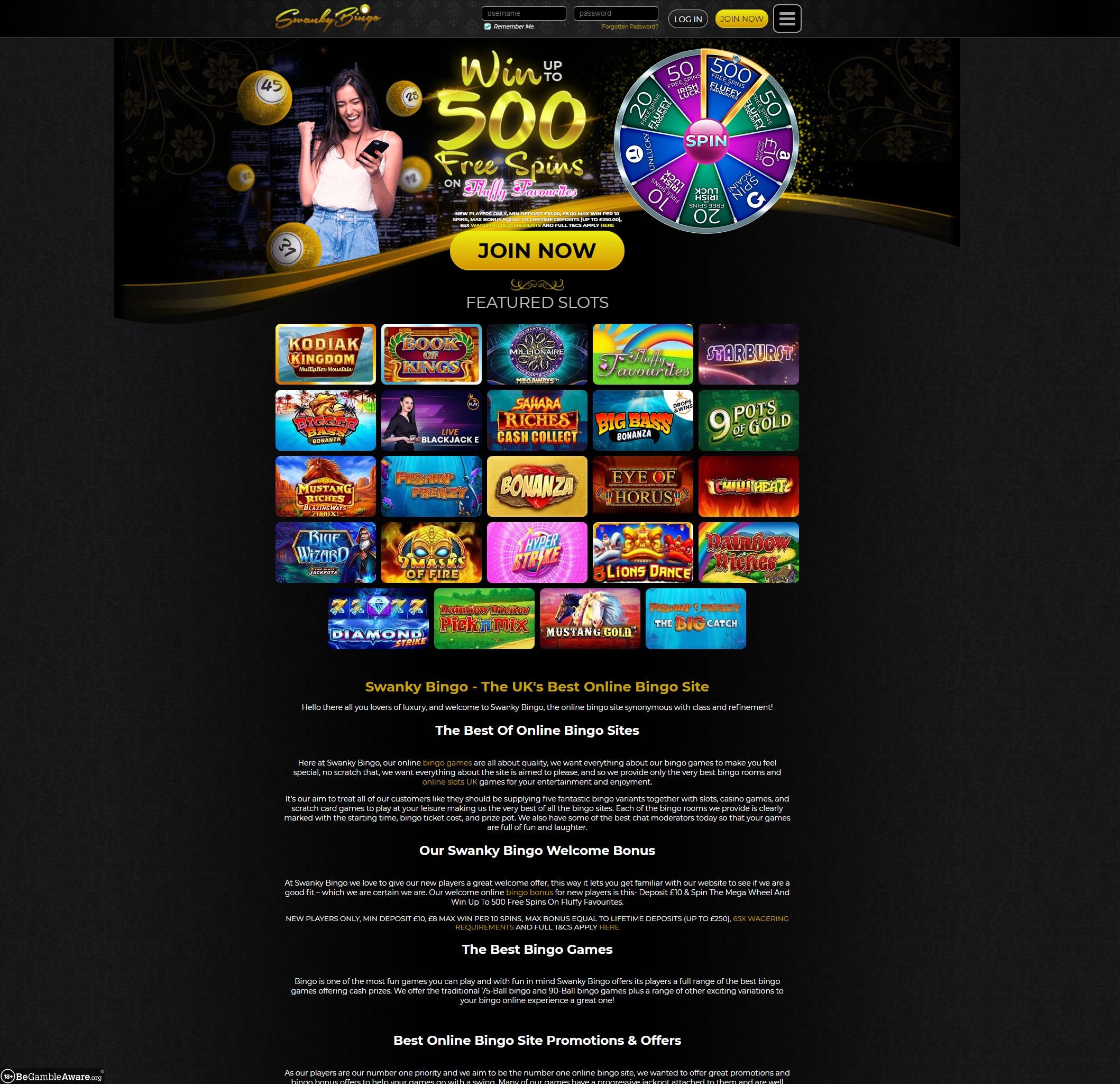 Swanky Bingo review by Best Netent Casino