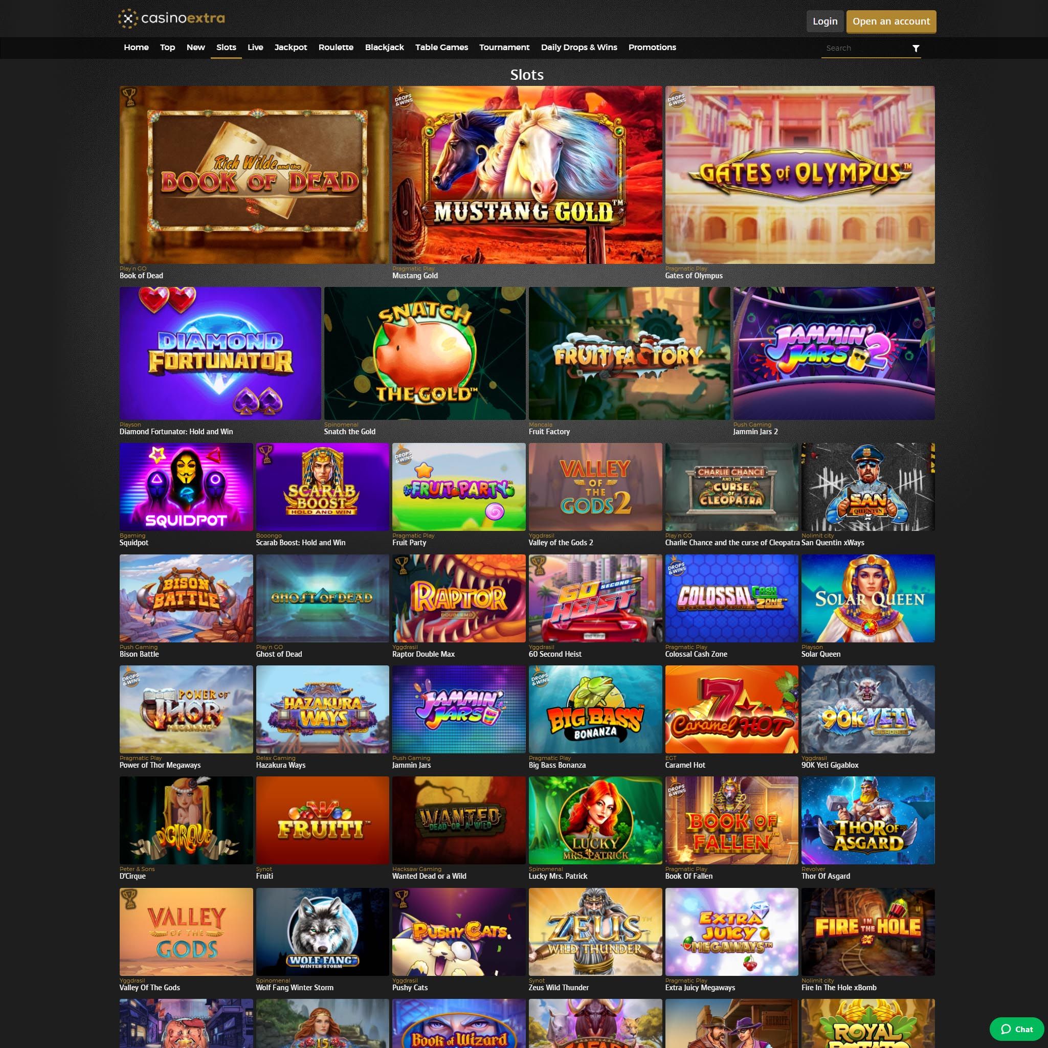 Casino Extra full games catalogue