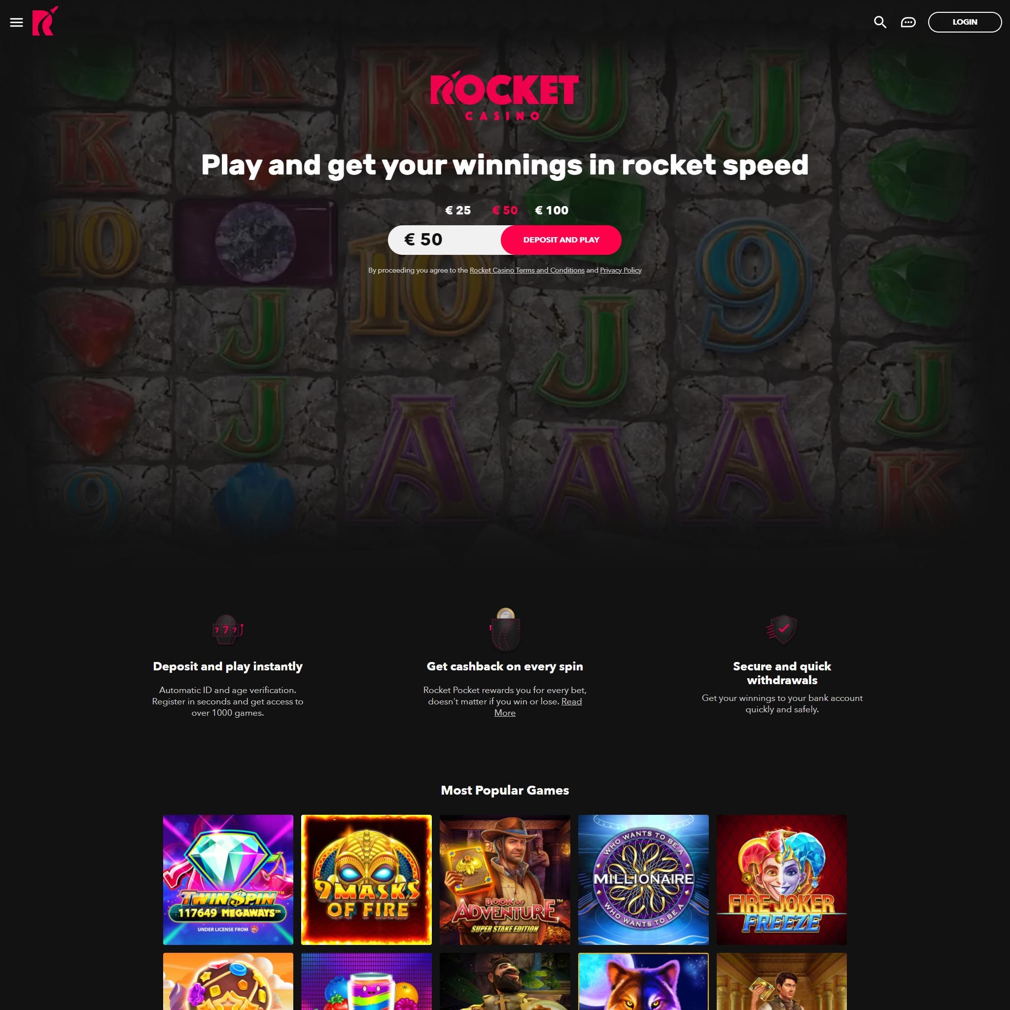 Rocket Casino review by Best Netent Casino