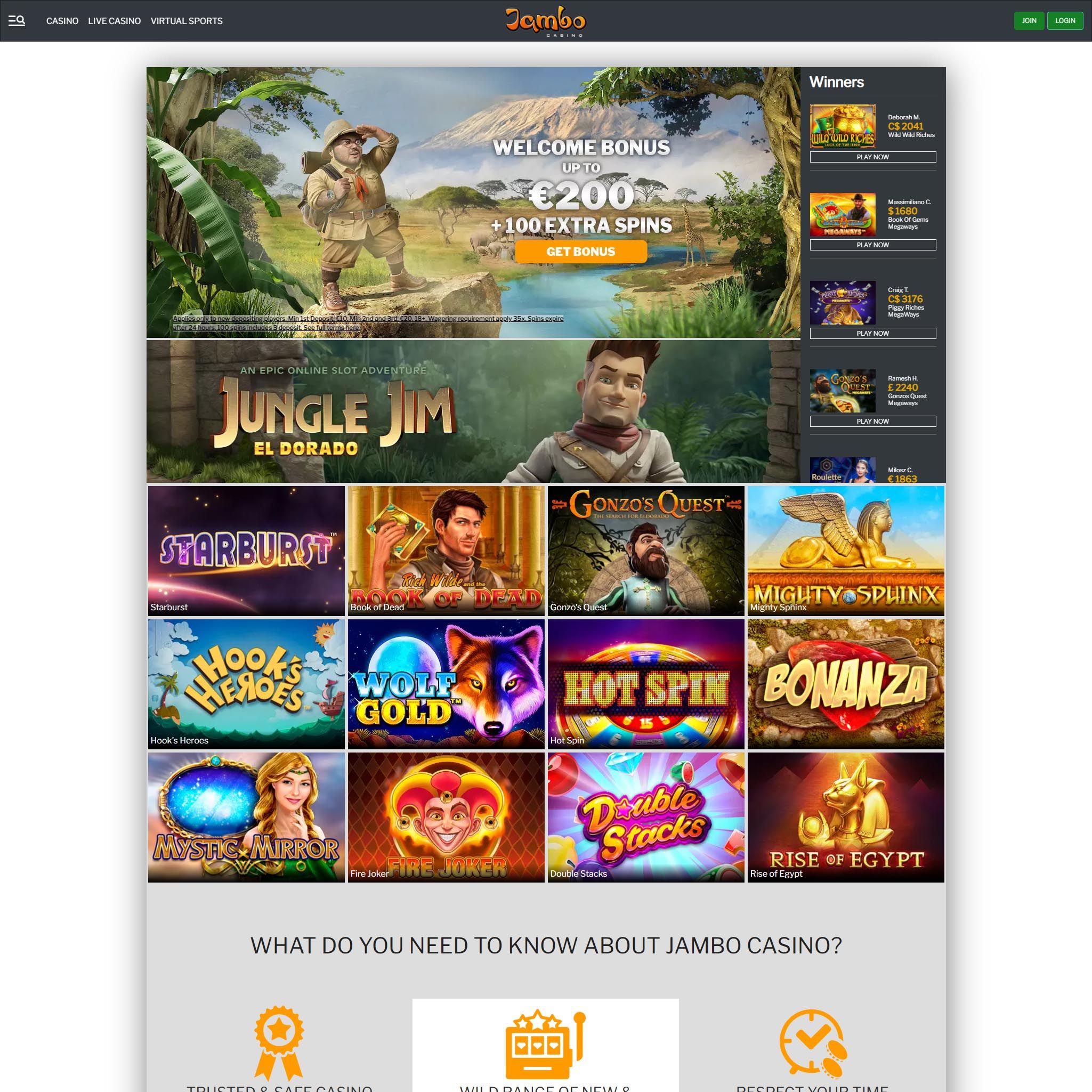 Jambo Casino review by Best Netent Casino