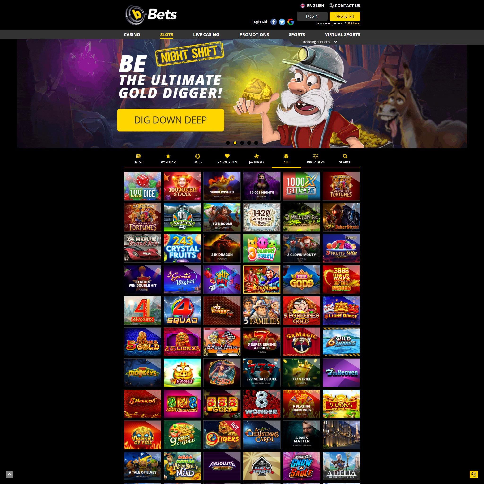 b-Bets full games catalogue