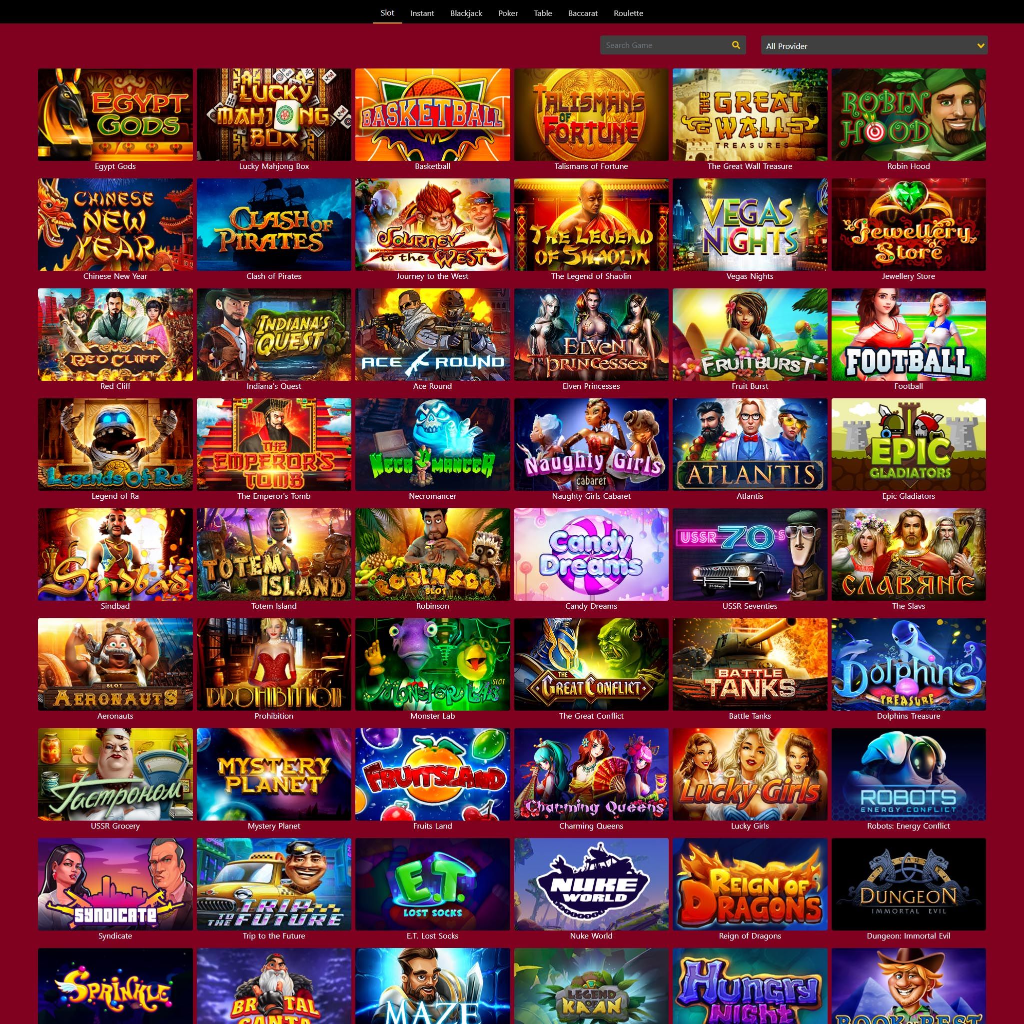 Casino Eagles lobby will guide you around the online casino Casino Eagles full games catalogue