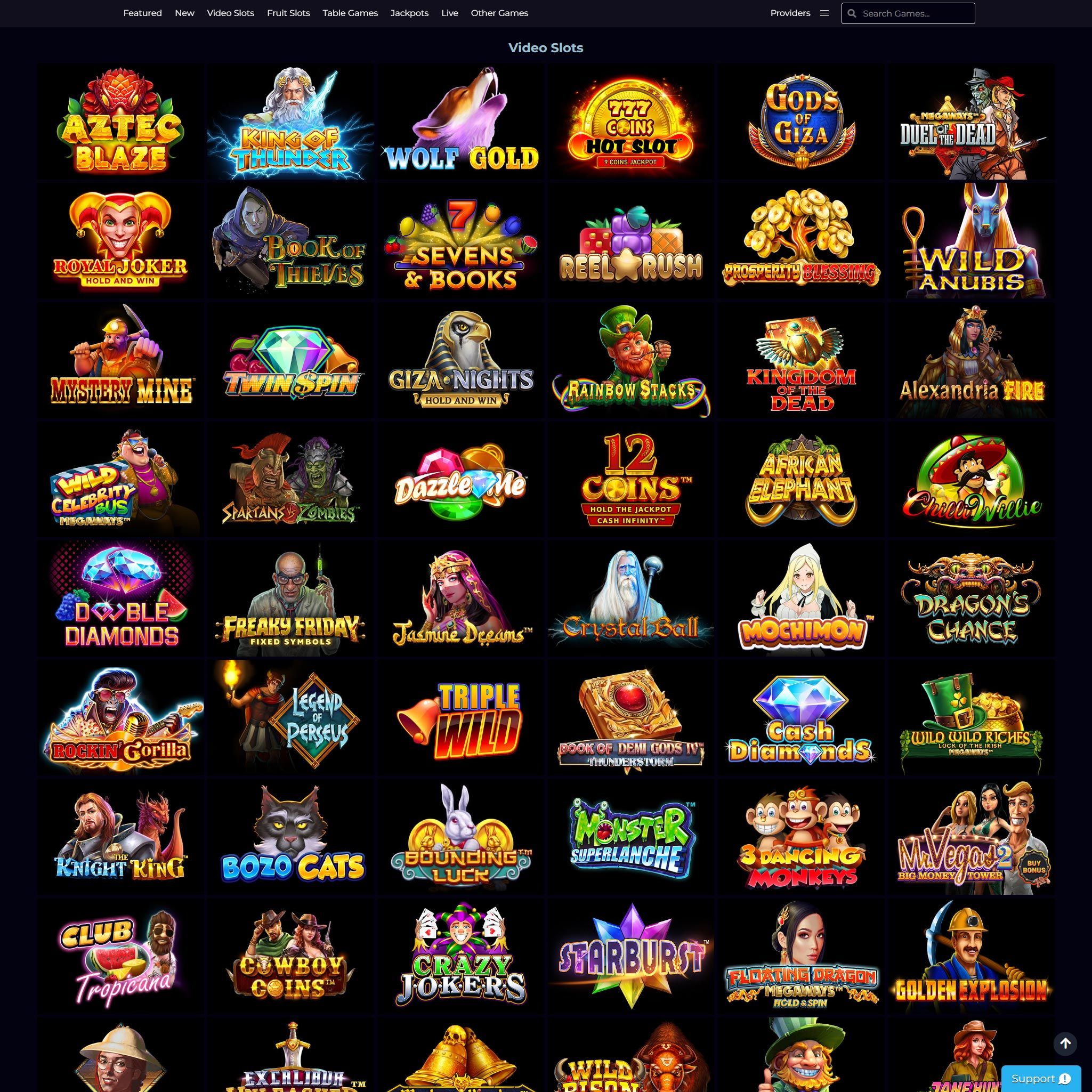 Westpoint Casino full games catalogue