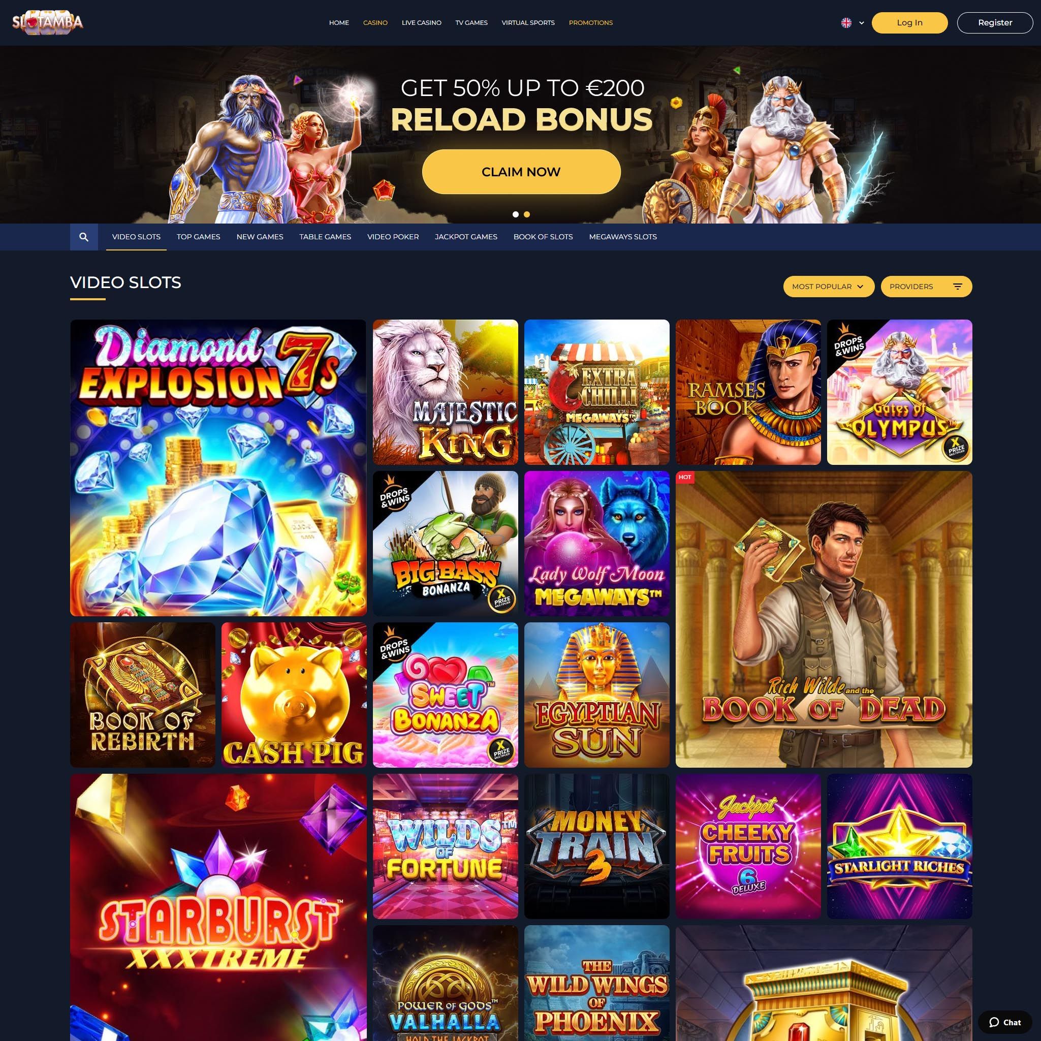 Slotamba Casino full games catalogue