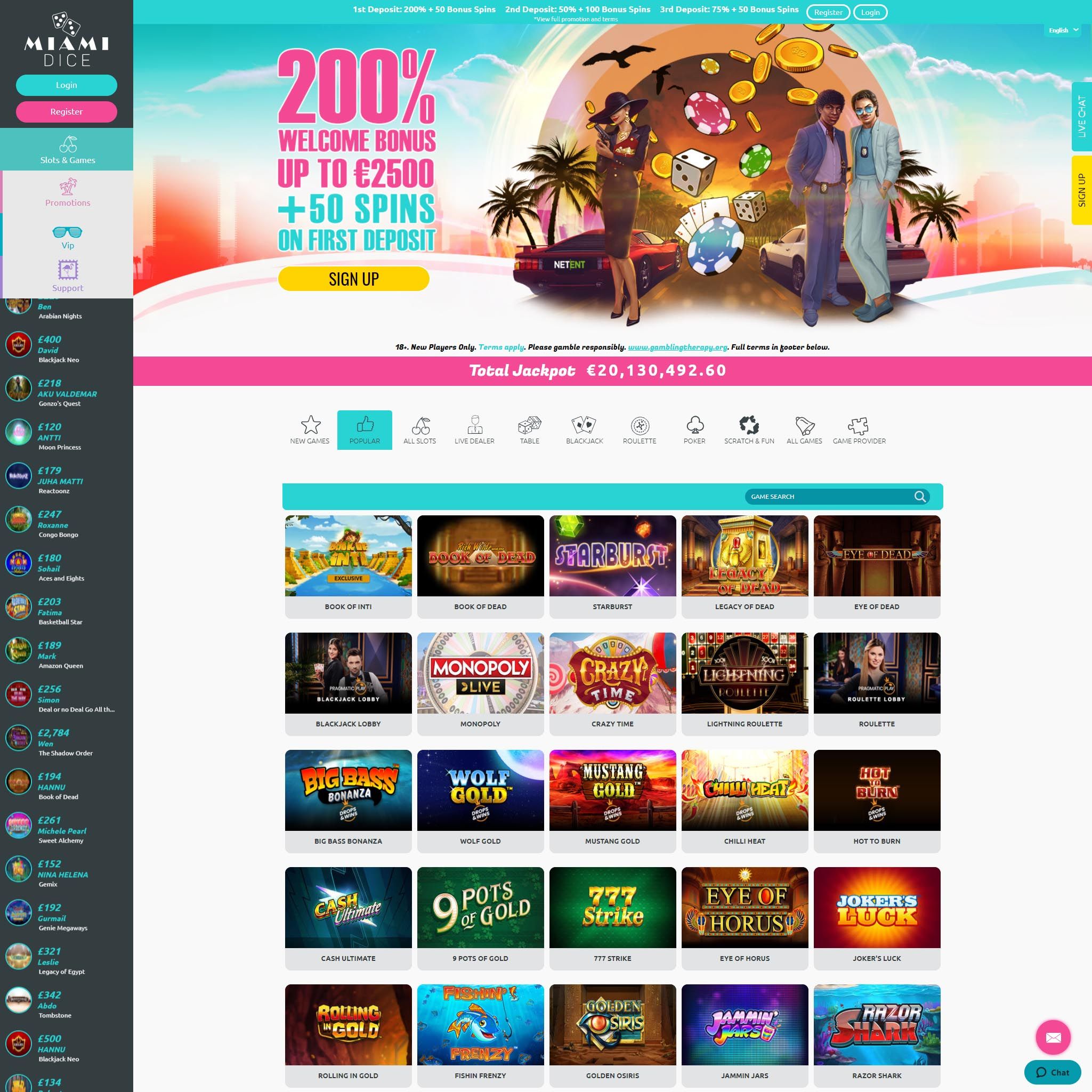 Miami Dice review by Best Netent Casino