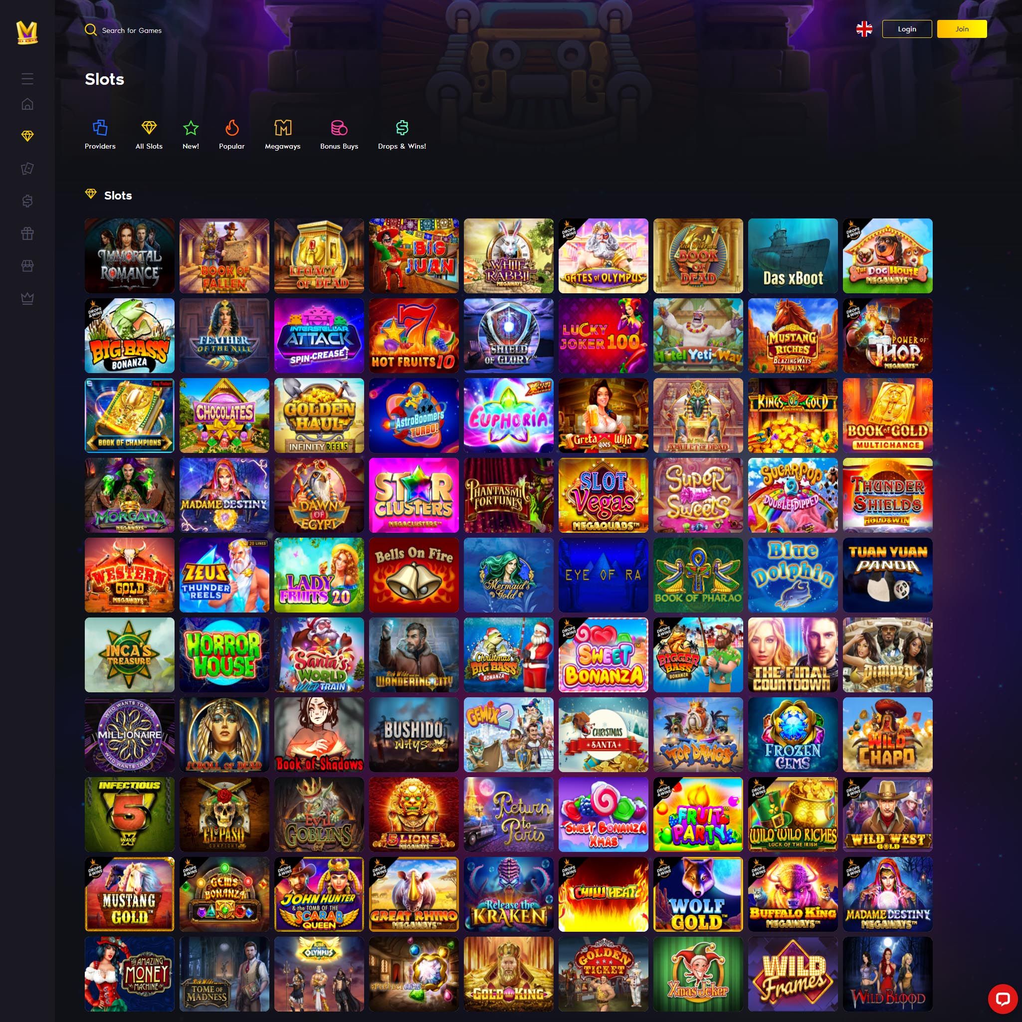 Mad Money Casino full games catalogue
