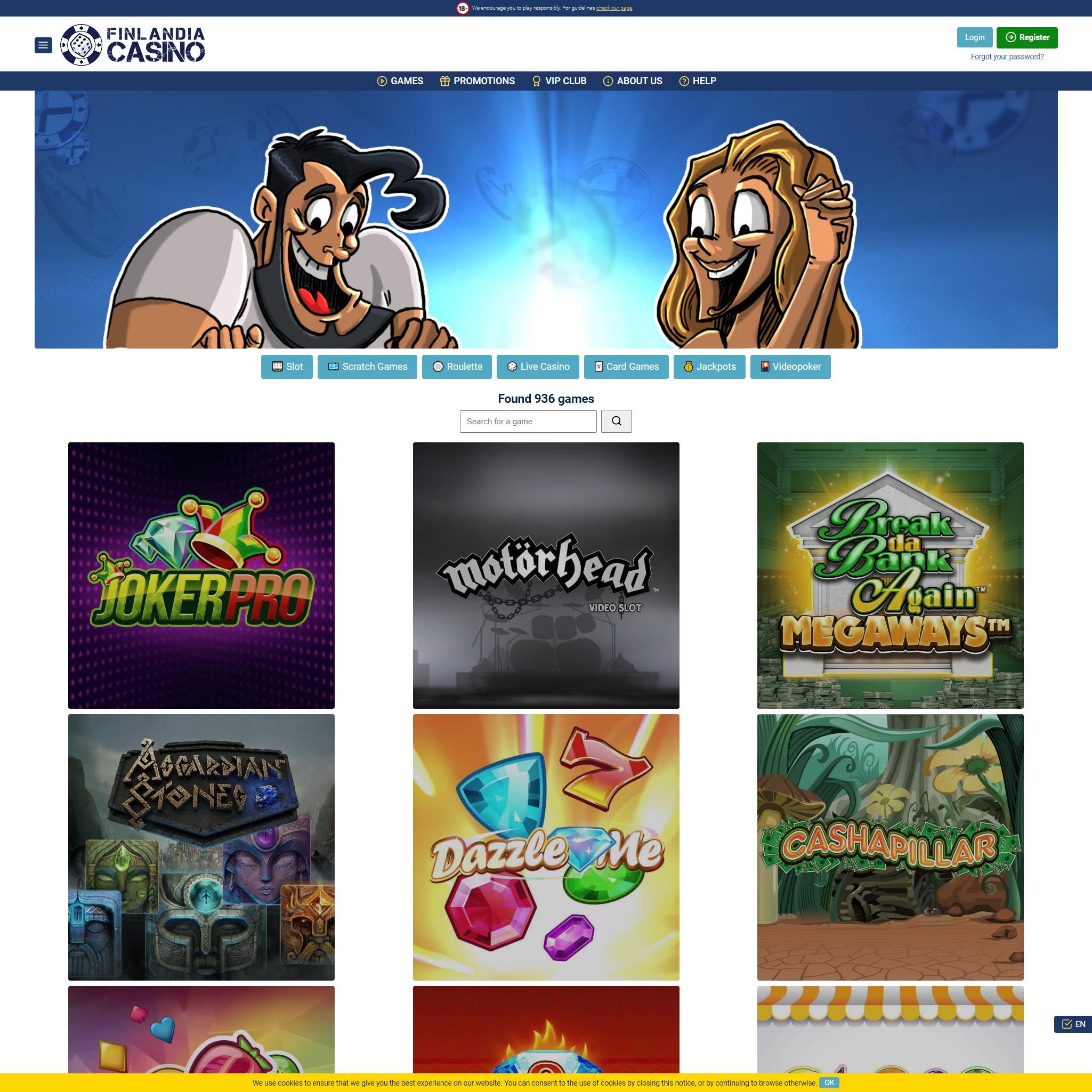 Finlandia Casino full games catalogue