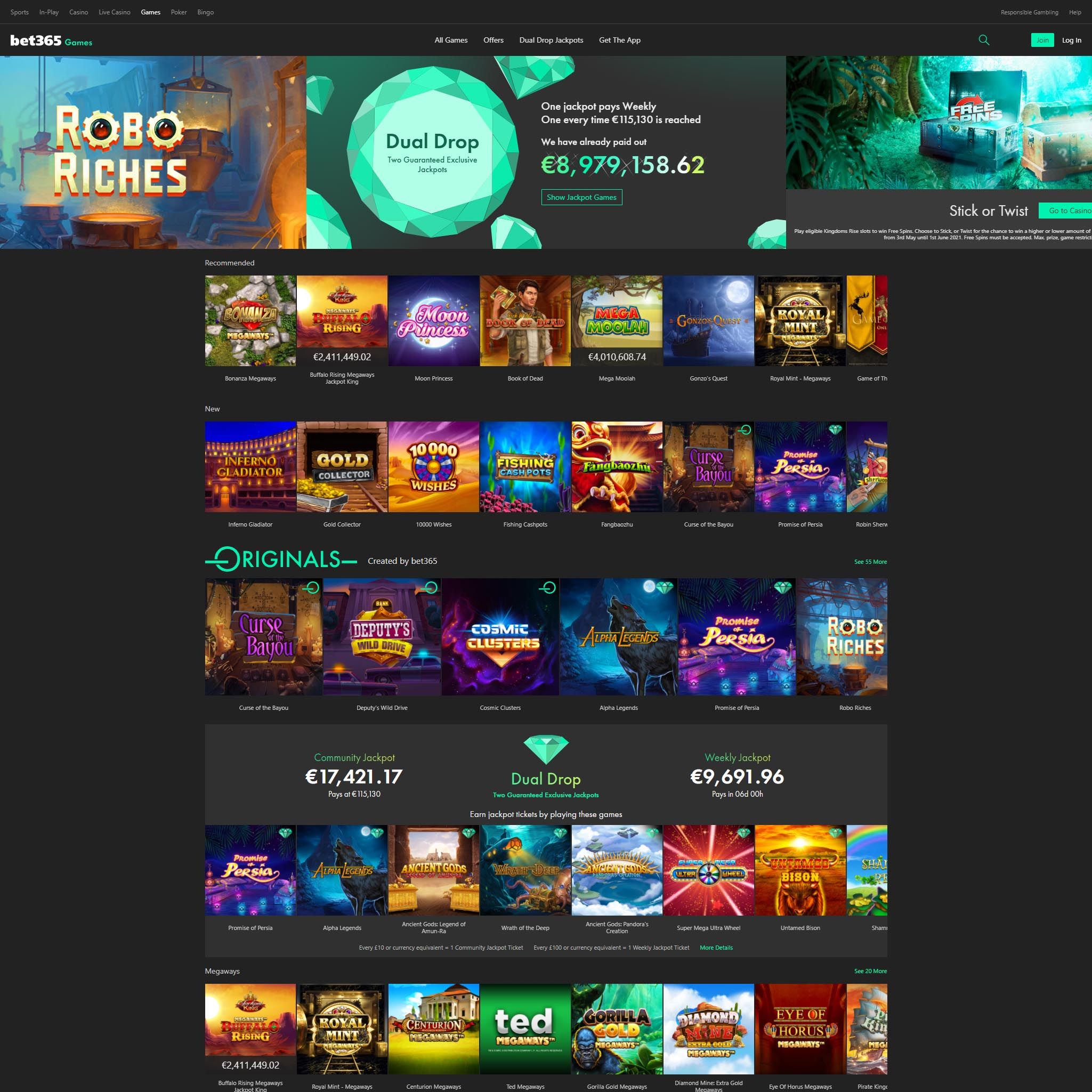 Bet365 full games catalogue