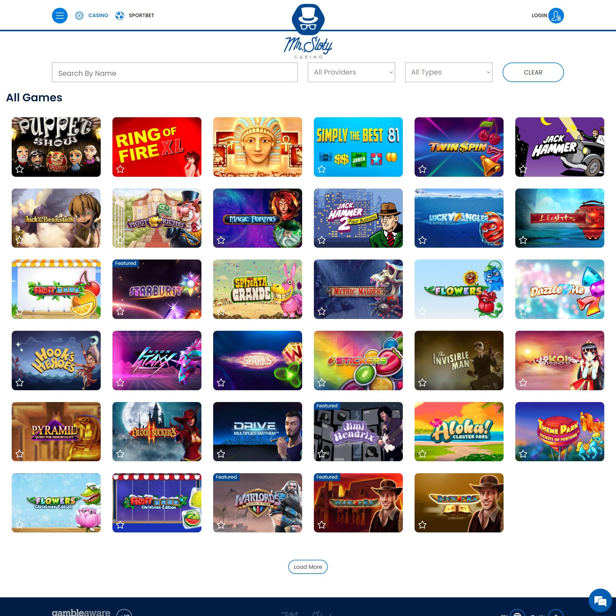 Mr Sloty Casino full games catalogue
